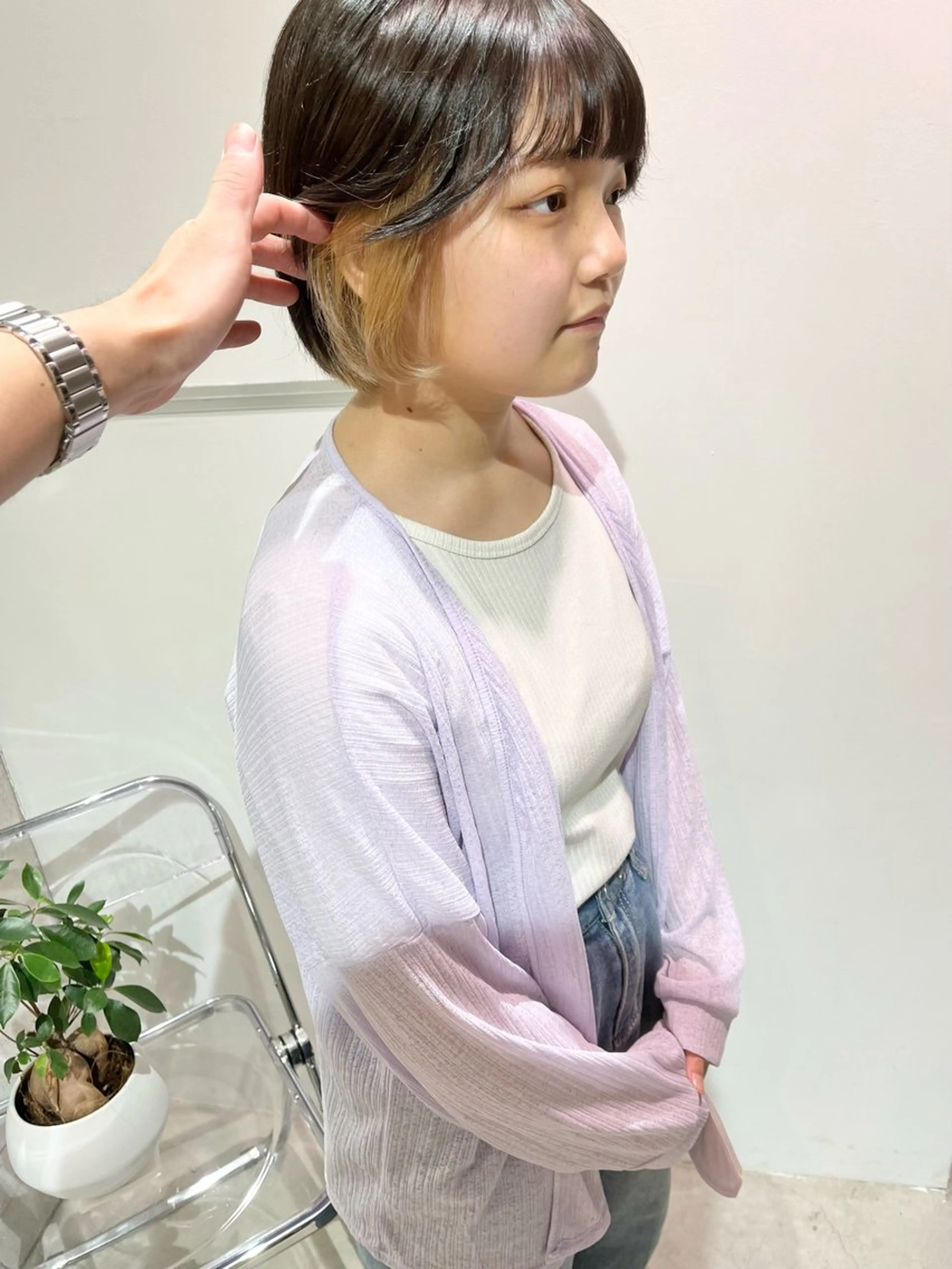 ミディアム カラー カット ヘアカラー ill副店長 立和田純也のヘアスタイル