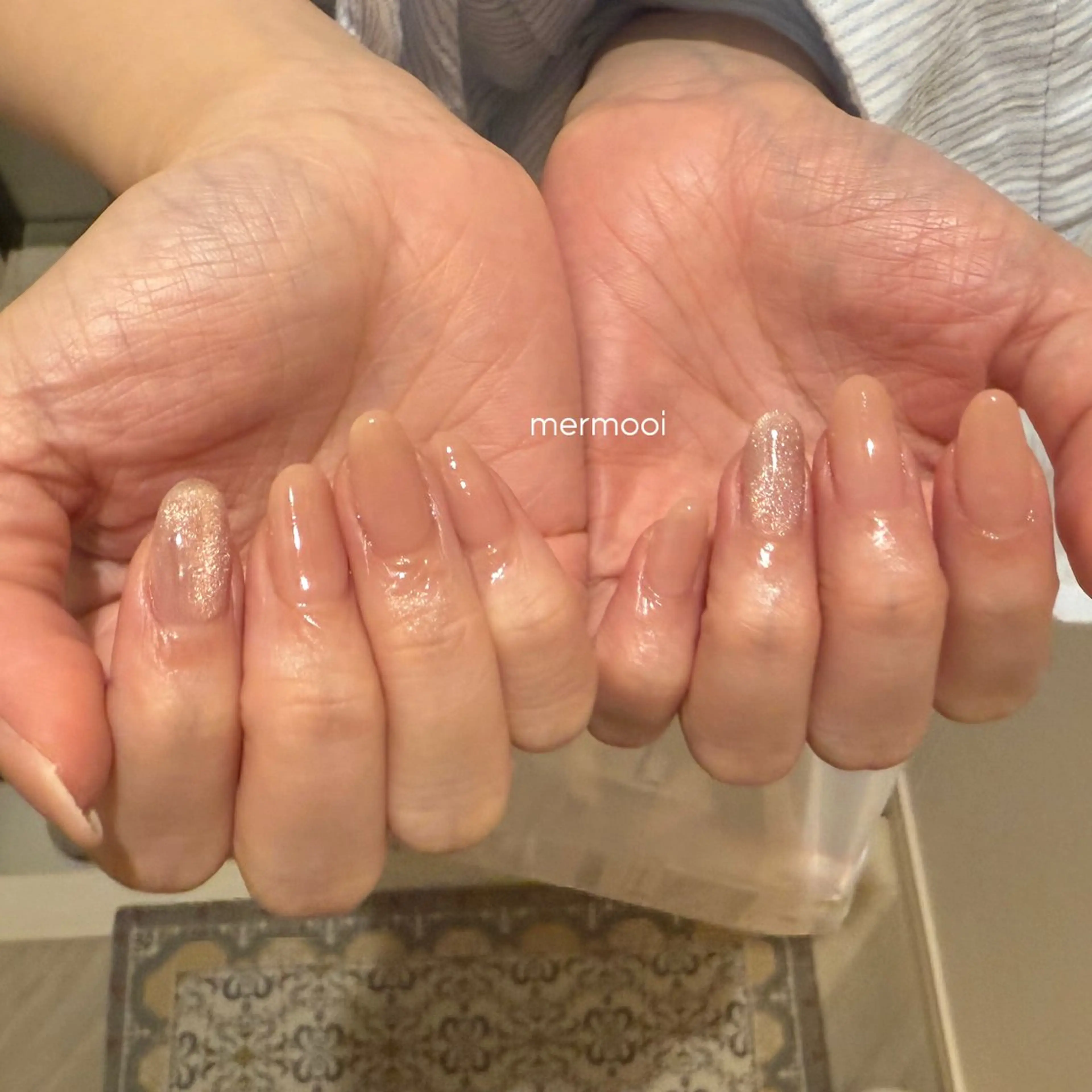 ネイル ジェルネイル マグネットネイル オフィスネイル ワンカラーネイル パラジェル ハンドネイル melu所属・melu yukikoのネイルデザイン