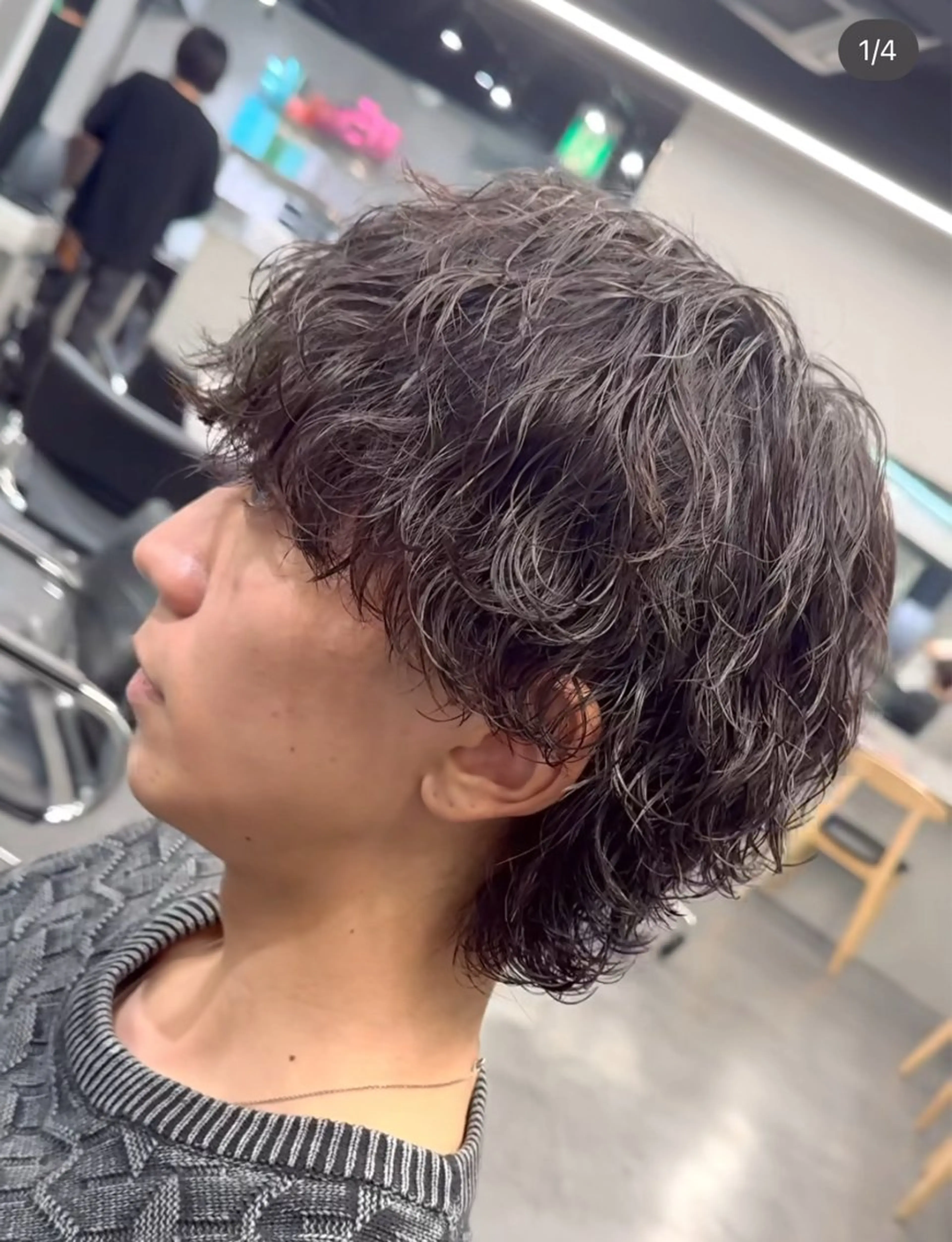 パーマ メンズ 波巻きパーマ メンズウルフカット ウルフカット 当日予約⭕️ fifth渋谷太田のヘアスタイル