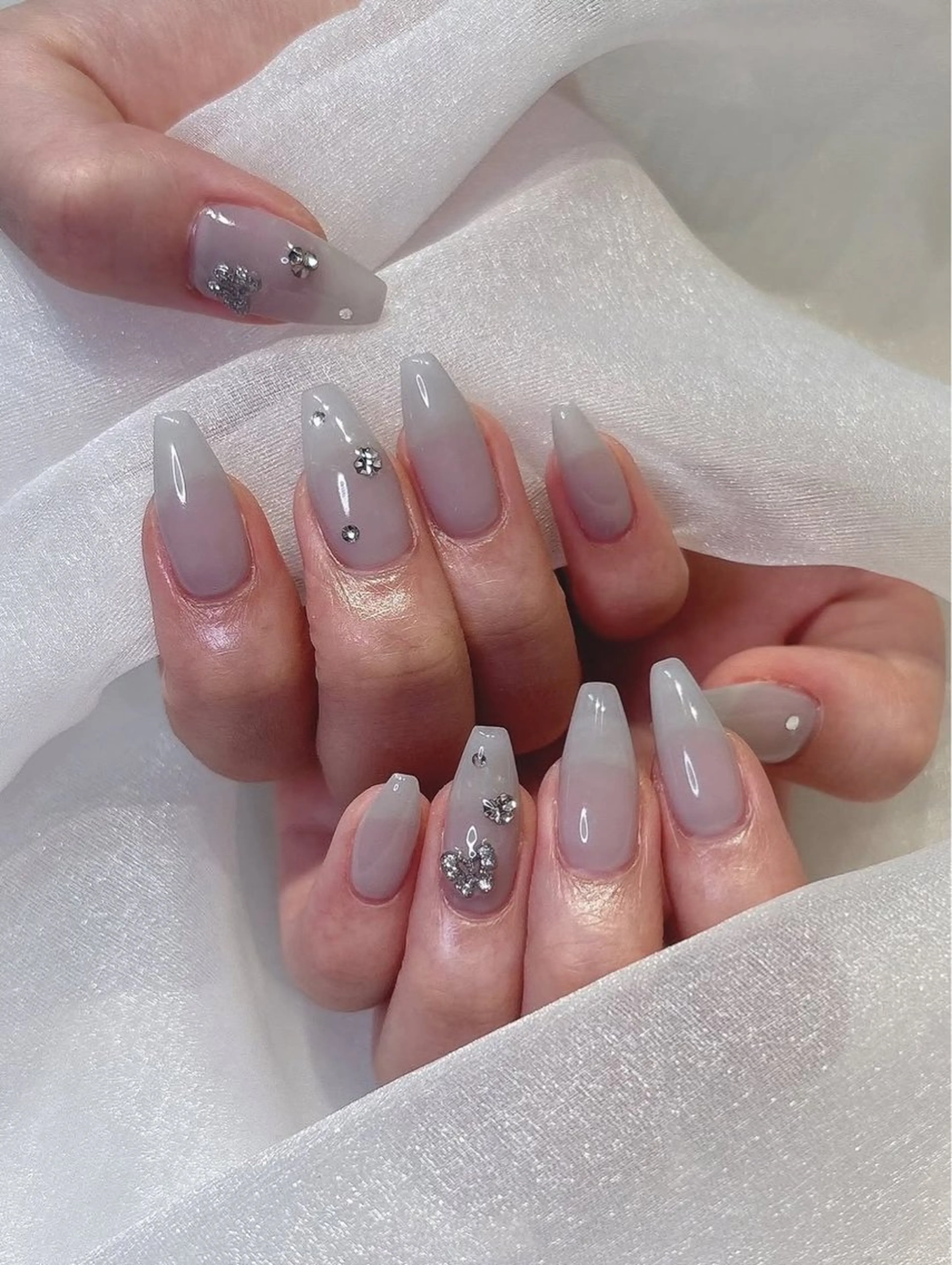 ネイル アートネイル 長さ出し ジェルネイル マグネットネイル ニュアンスネイル ハンドネイル KIM キムのネイルデザイン