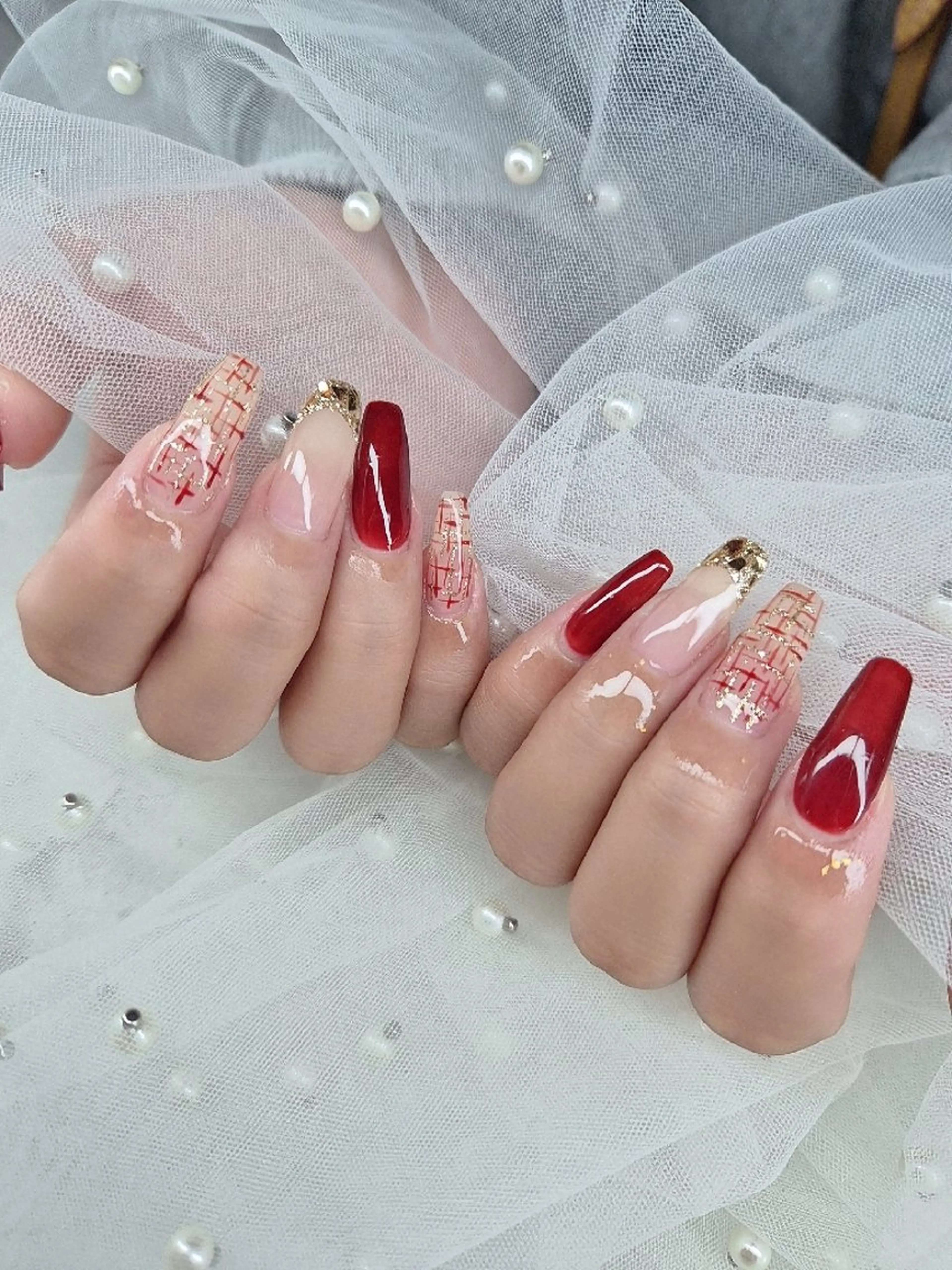 ネイル ツイードネイル 中島 美香のネイルデザイン