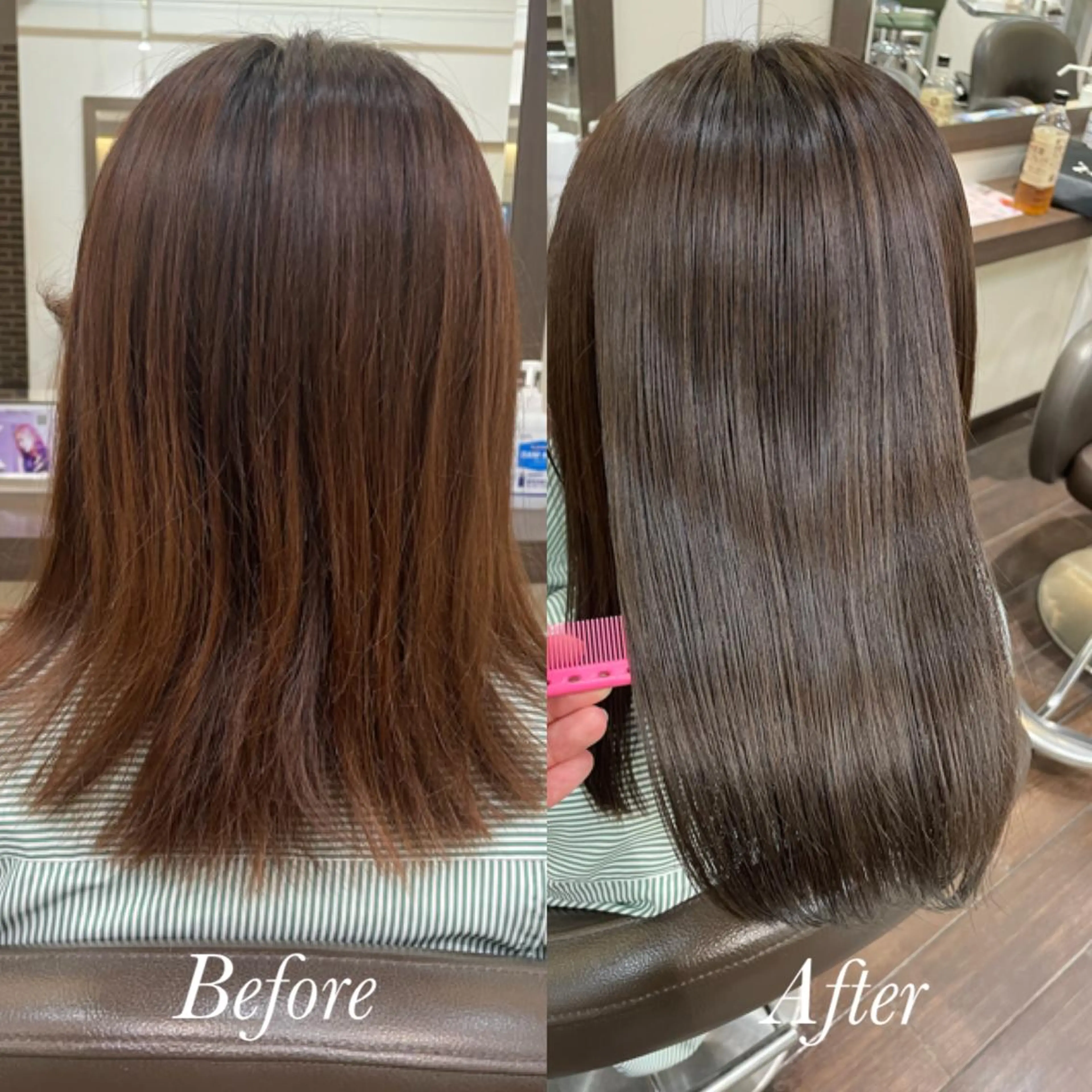 カラー ブラウンカラー 髪質改善 ヘアカラー トリートメント aya/小顔レイヤー /柔らかカラーのヘアスタイル