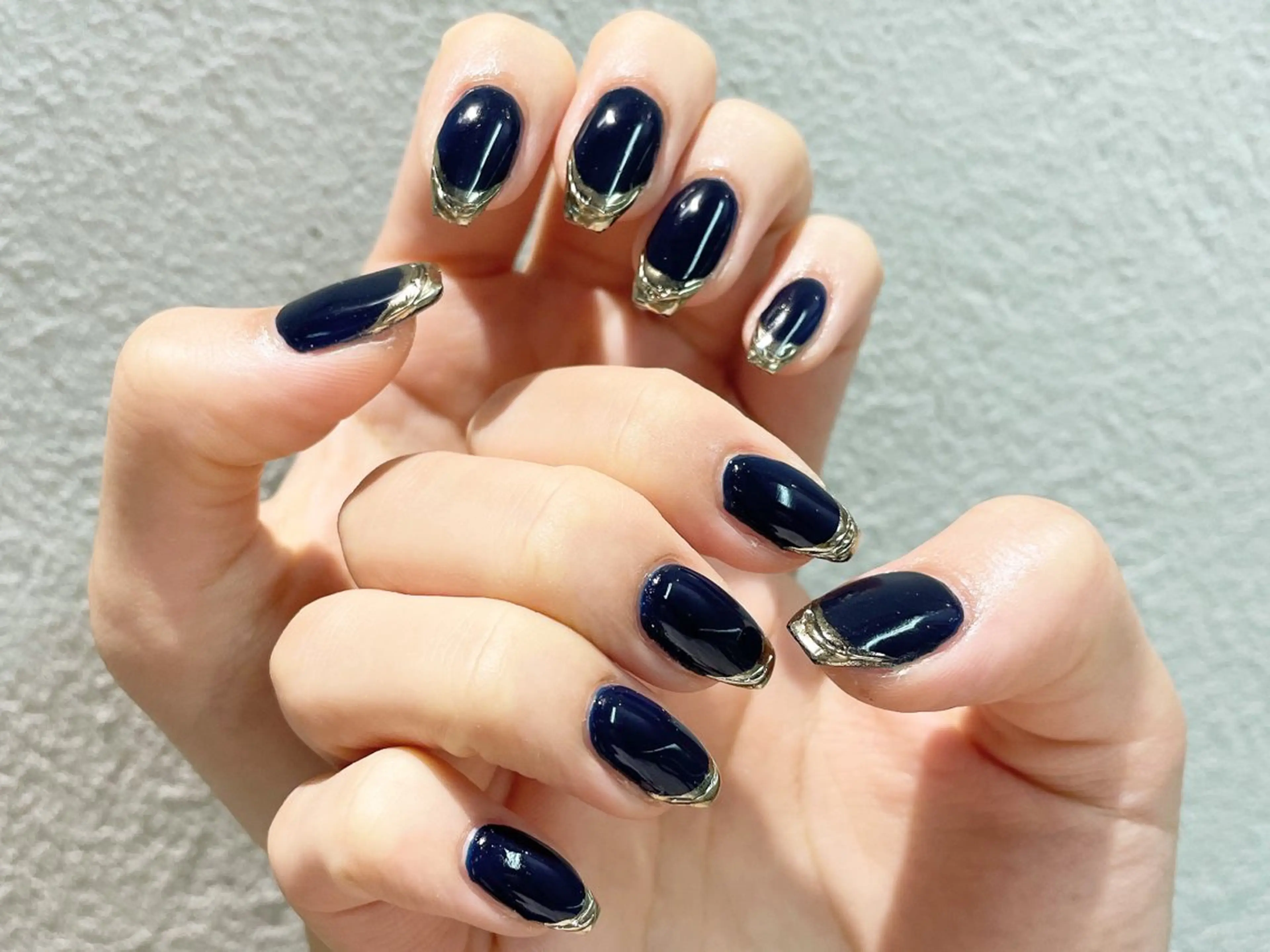 人気No.3⭐️【minimo限定メニュー‼️】🩰ミラーフレンチネイル🩰（オフ有り）　大人かわいい上品な仕上がり🩷の写真