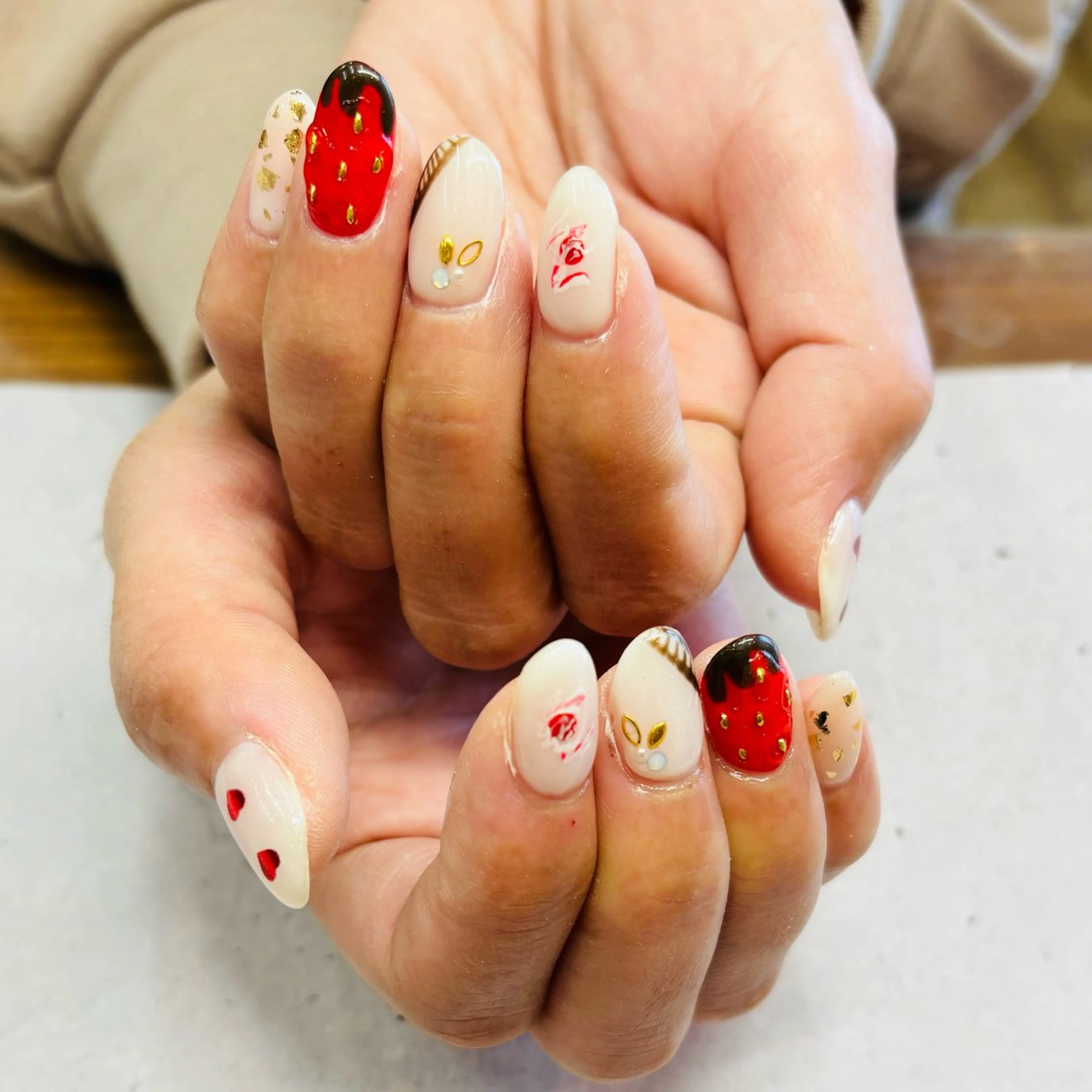 ネイル バレンタイン AngelCoco Tabataのネイルデザイン