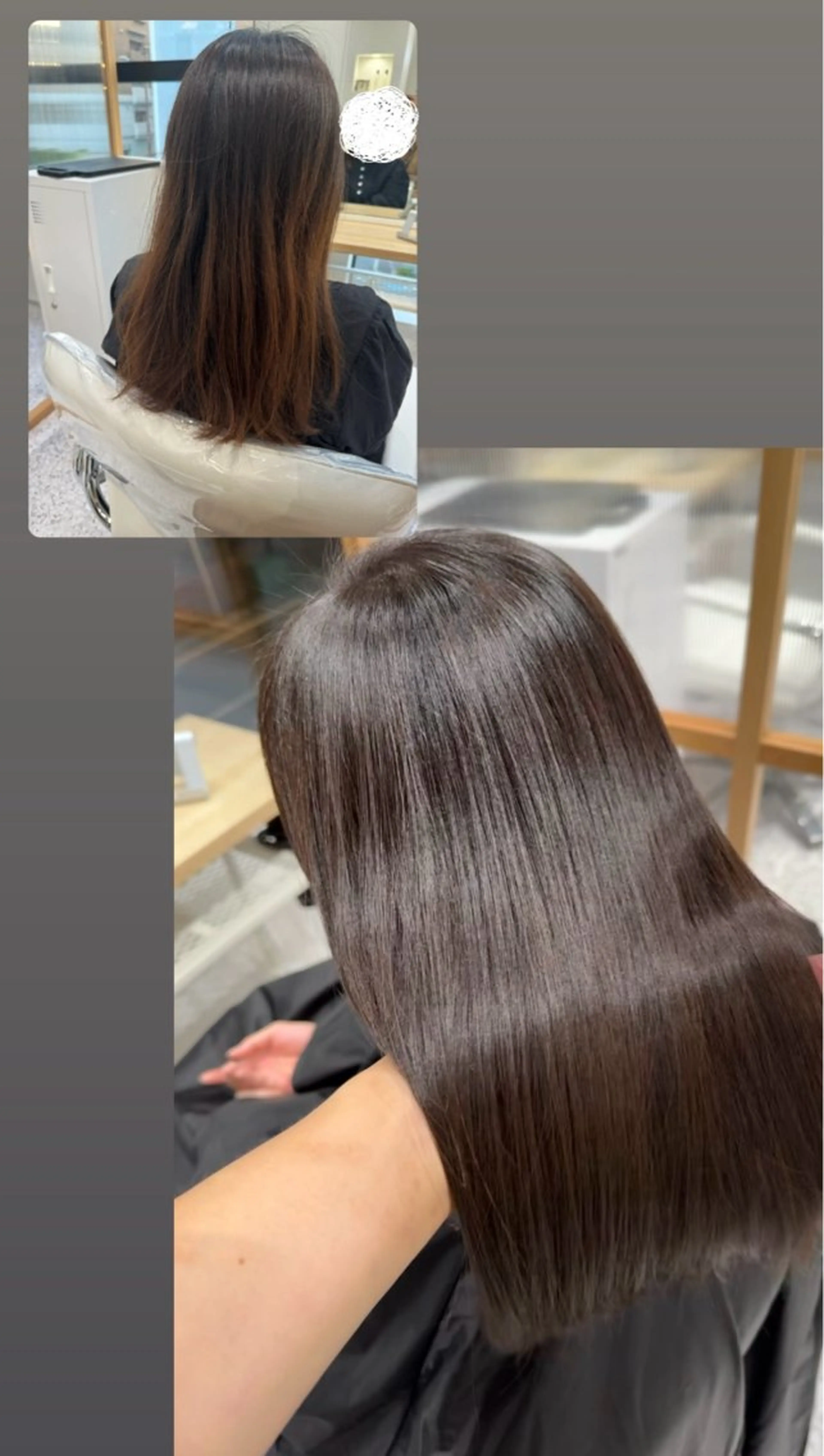 ミディアム 髪質改善 縮毛矯正 トリートメント 美髪矯正/髪質改善 /氏原のヘアスタイル