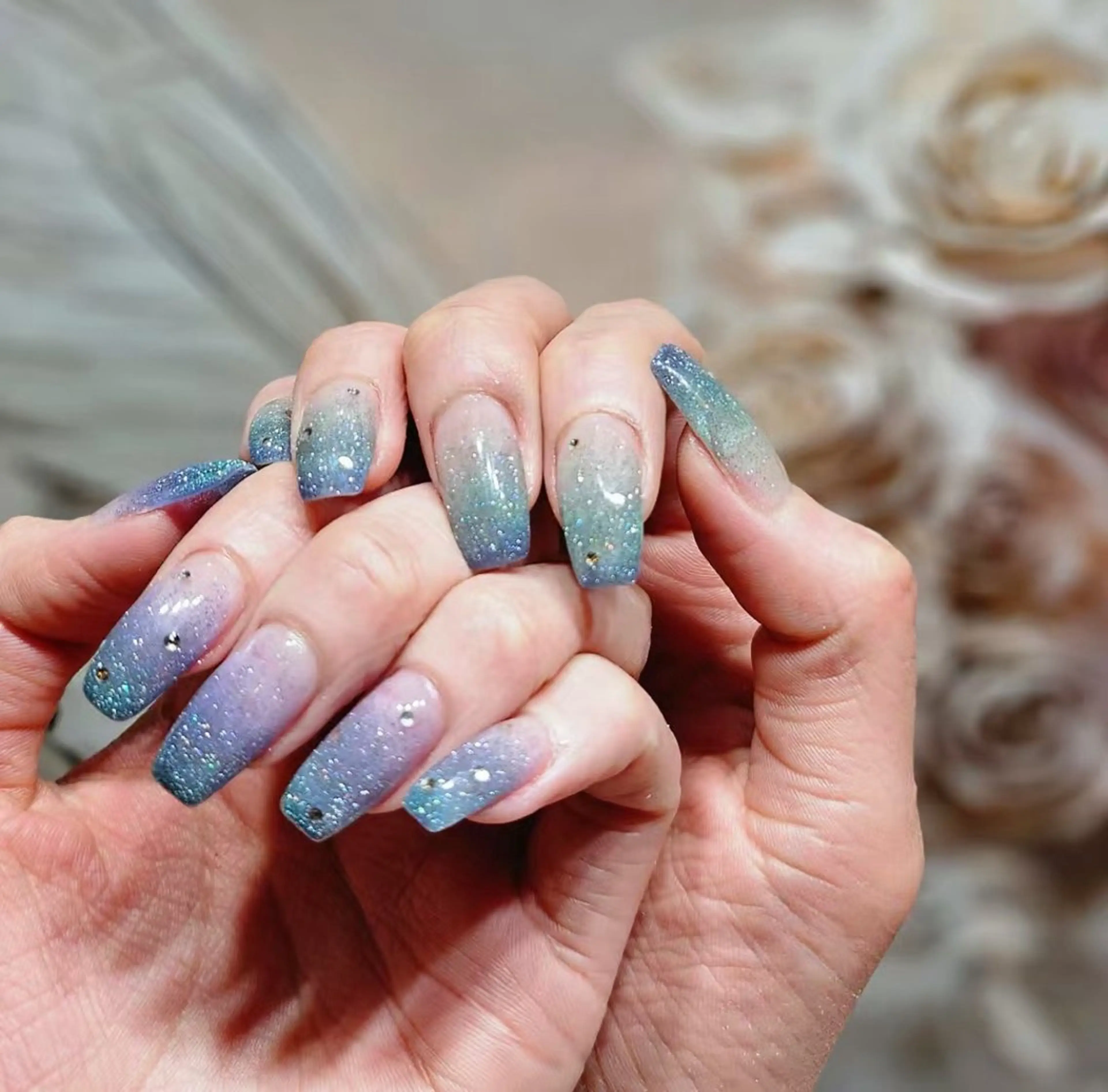 ネイル アートネイル フットネイル ジェルネイル ハート マグネットネイル Babarla Nailのネイルデザイン