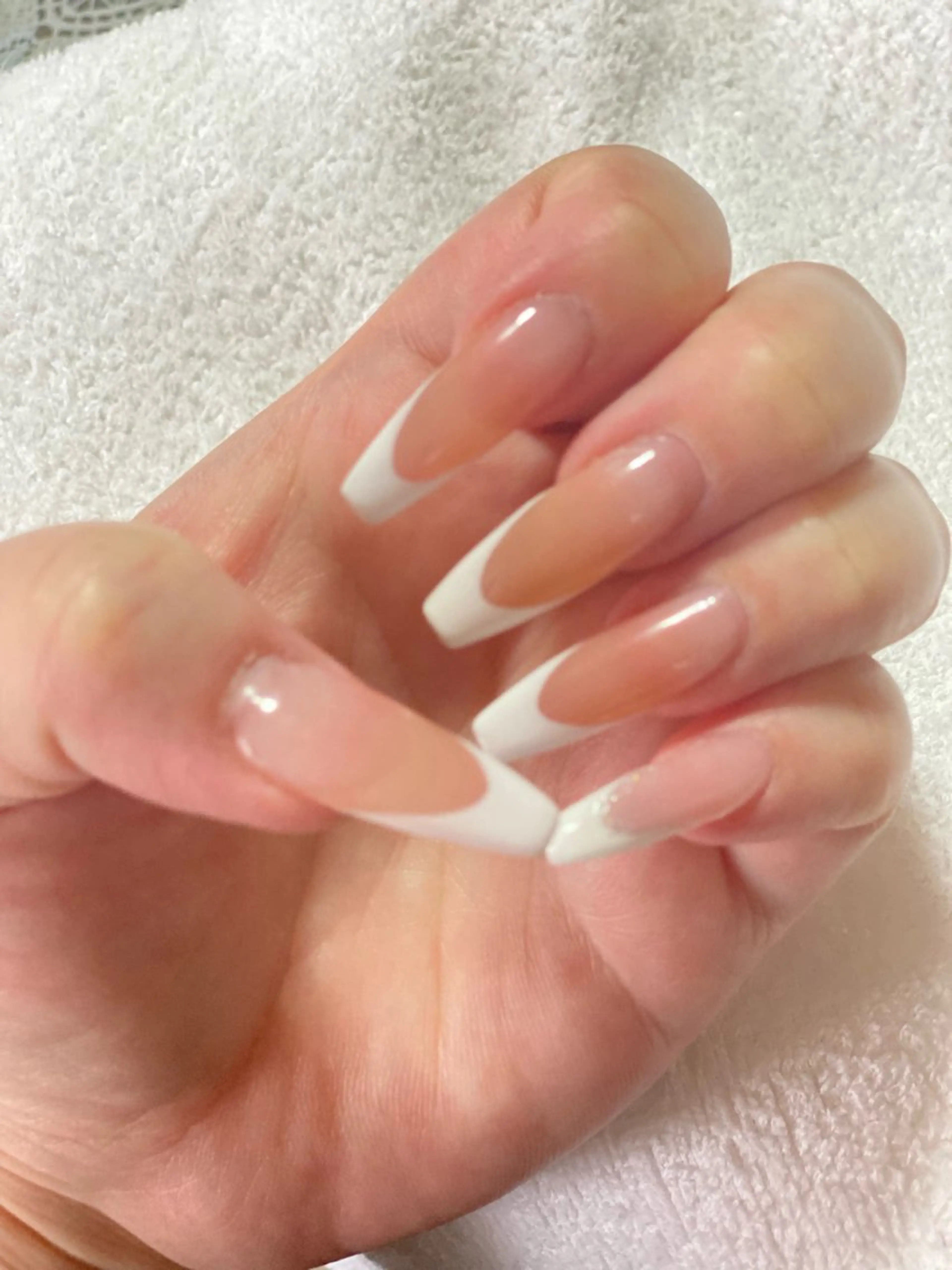 ネイル フレンチネイル スクエアネイル ハンドネイル Esthetic Will所属・will 有希のネイルデザイン