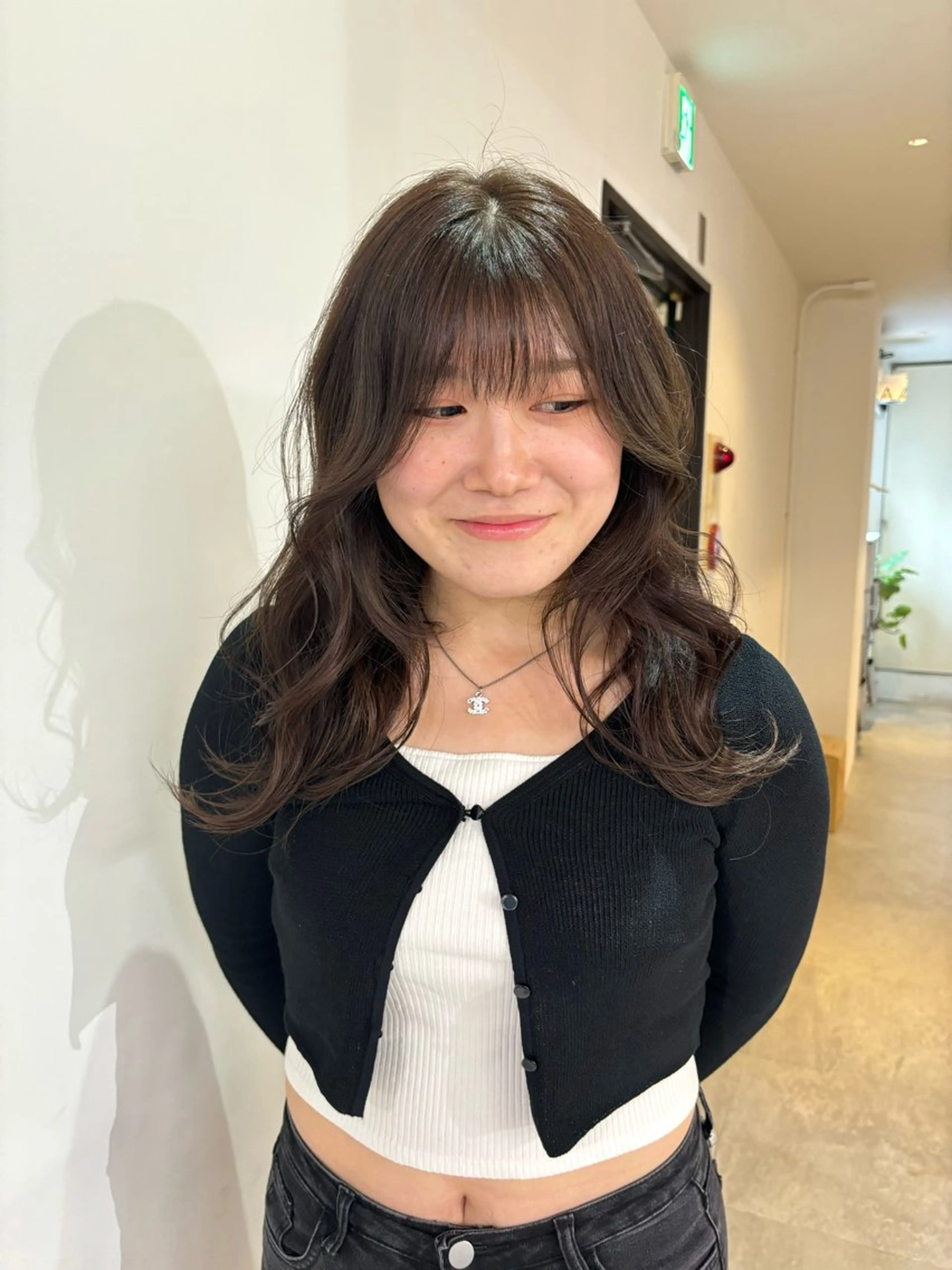 セミロング カラー ブラウンカラー Yuna/ブリーチ なしベージュのヘアスタイル