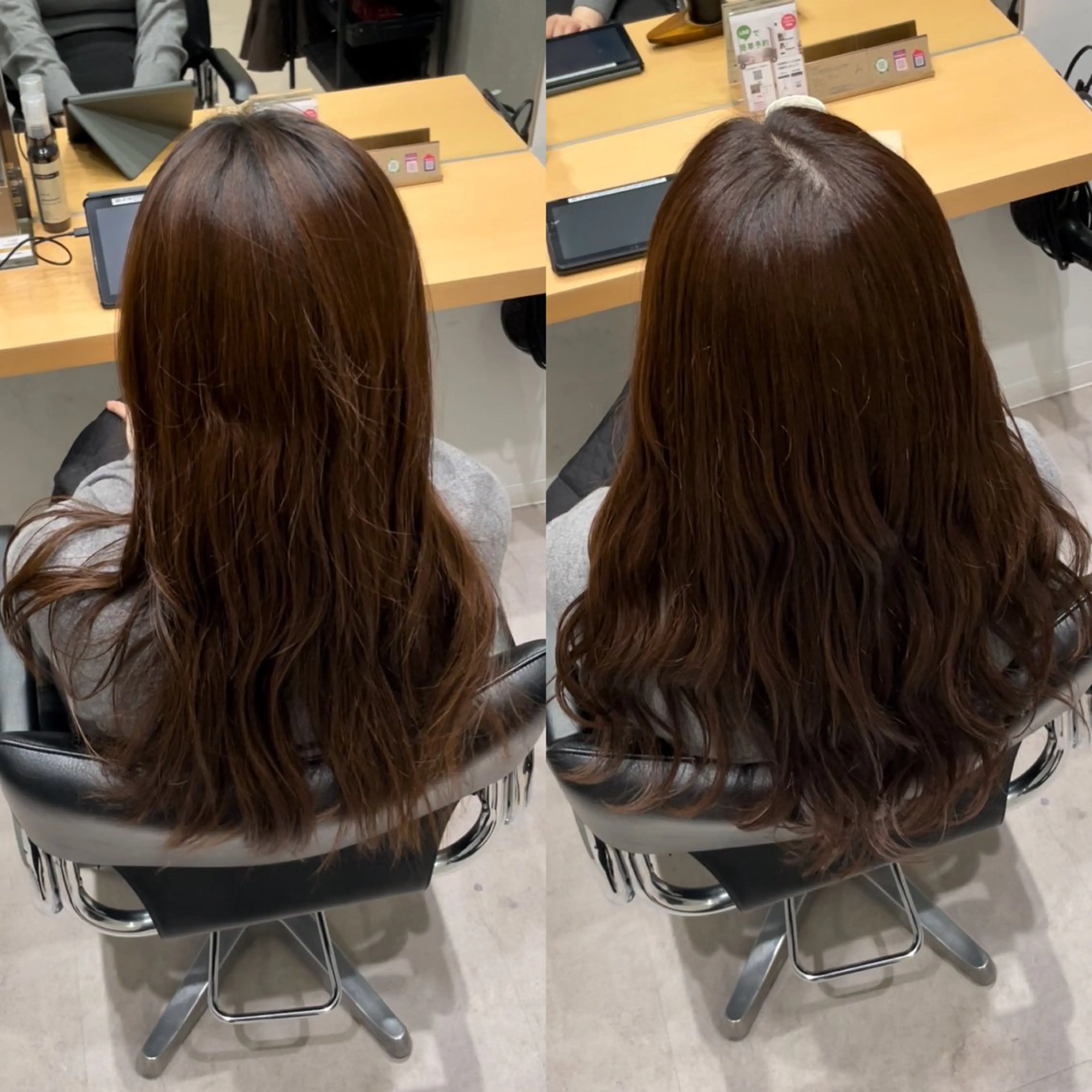 セミロング カラー トリートメント ヘアカラー 髪質改善ヘアケア 艶髪特化/上田のヘアスタイル