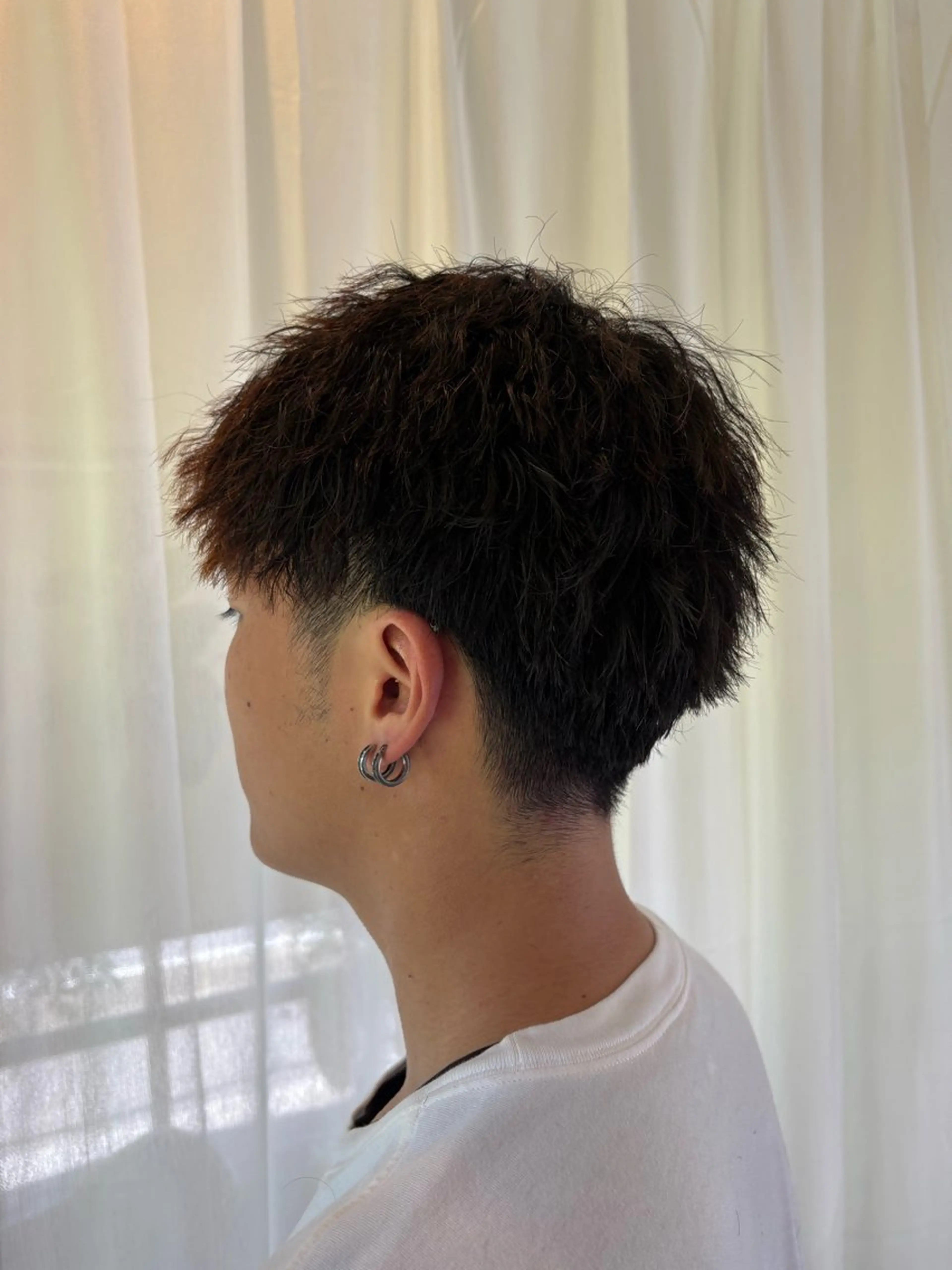 ショート カット パーマ フナビキ ユウキのヘアスタイル