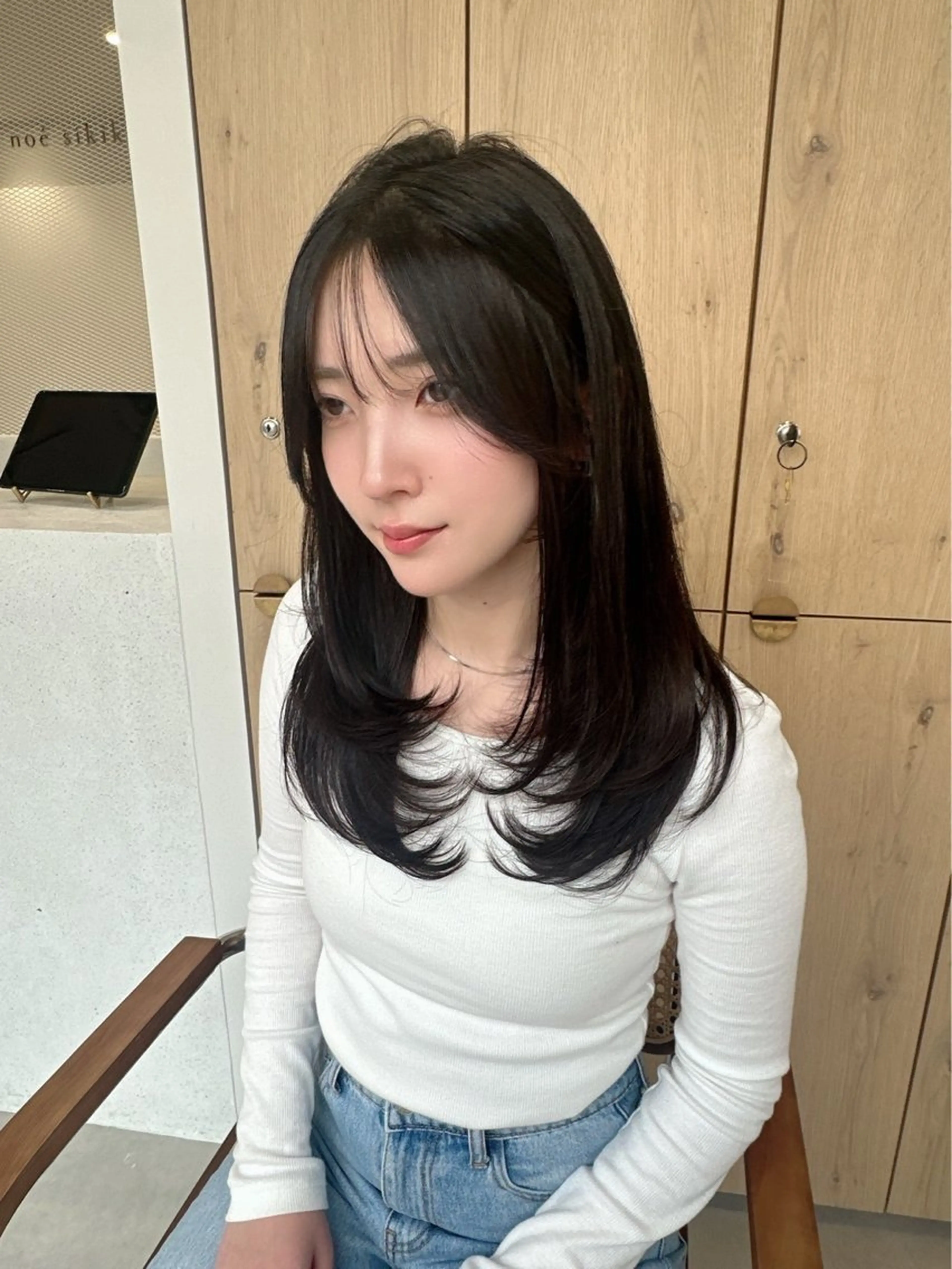 ロング カラー 韓国風ヘア レイヤーカット カット noe所属・ボブ/艶髪/栄/ 名古屋/COCOのヘアスタイル