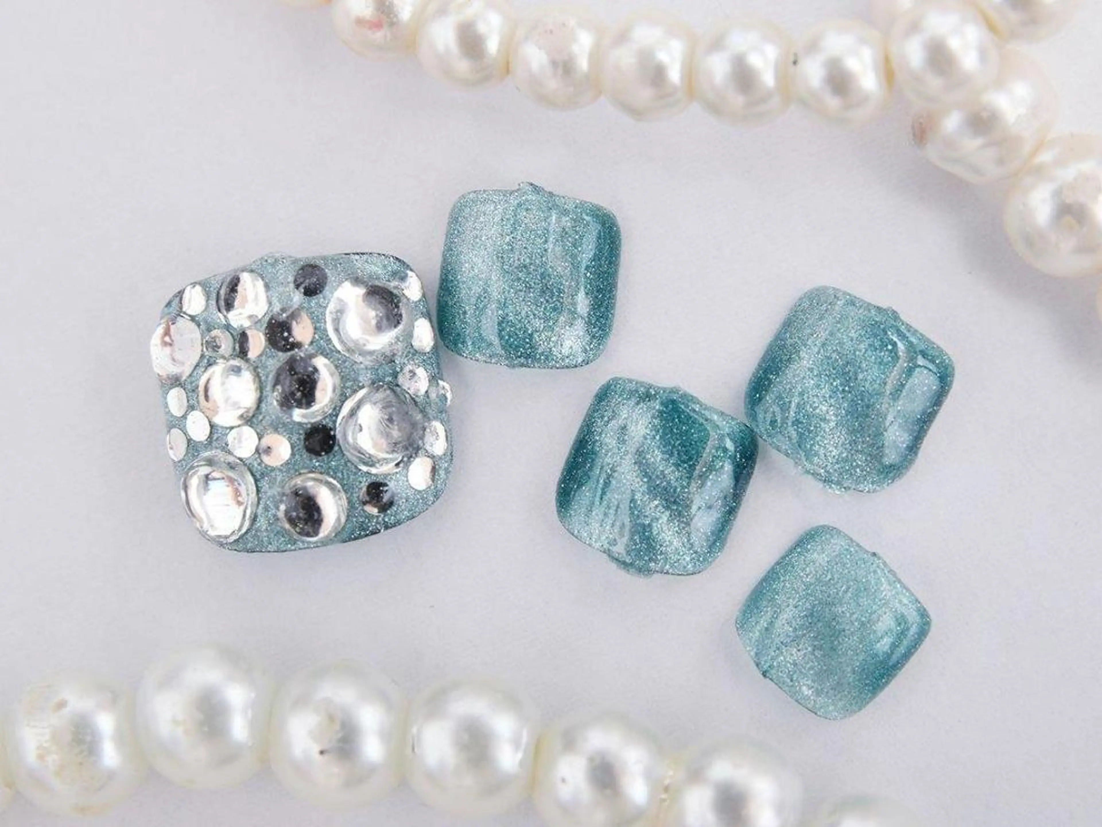 ネイル 桜ネイル フラッシュネイル フットネイル ジェルネイル キラキラネイル Tiary Nail Yのネイルデザイン