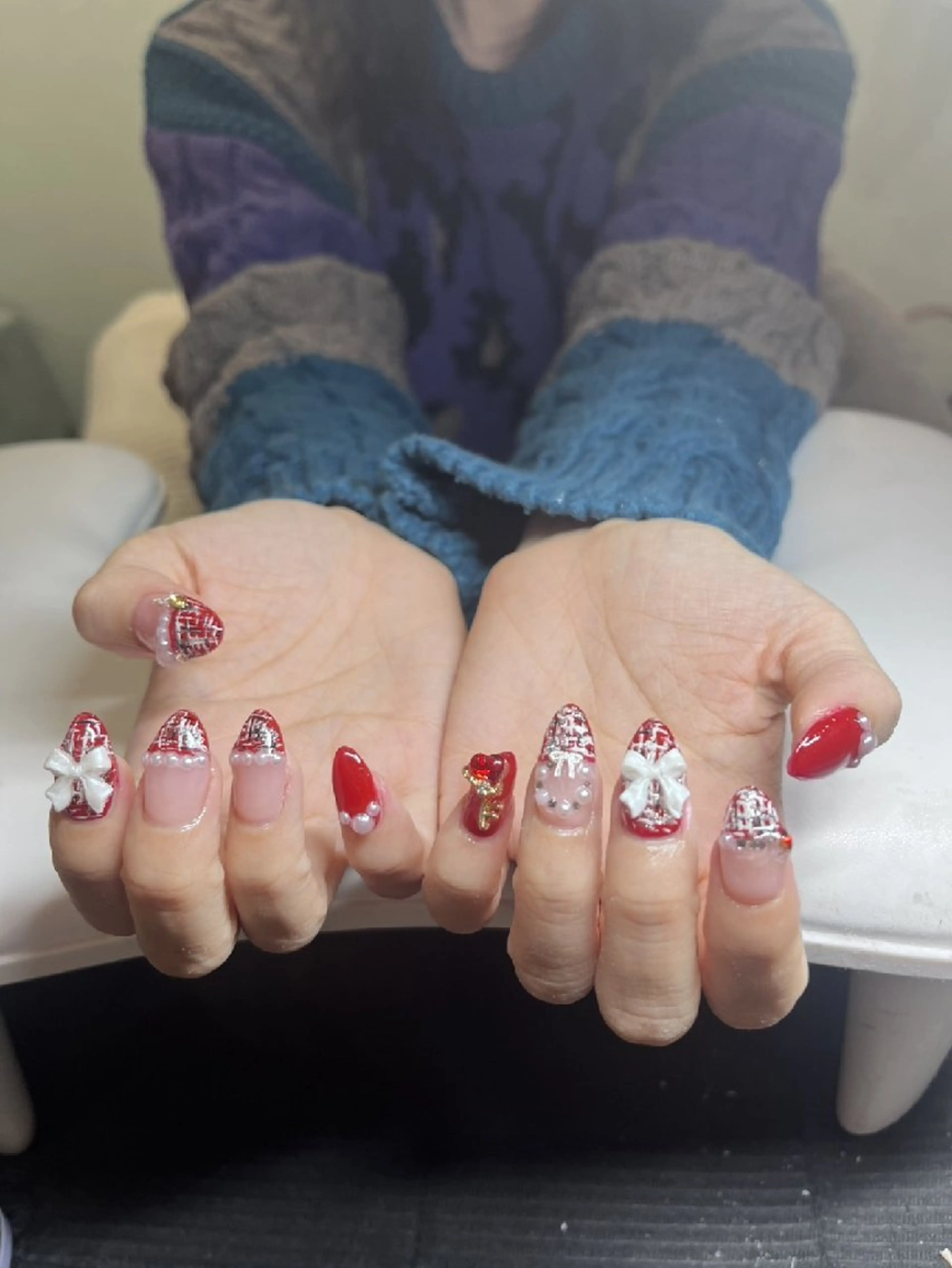 ネイル アートネイル 長さ出し シンプルネイル ♥Re:JUvia 　JUMI♥のネイルデザイン