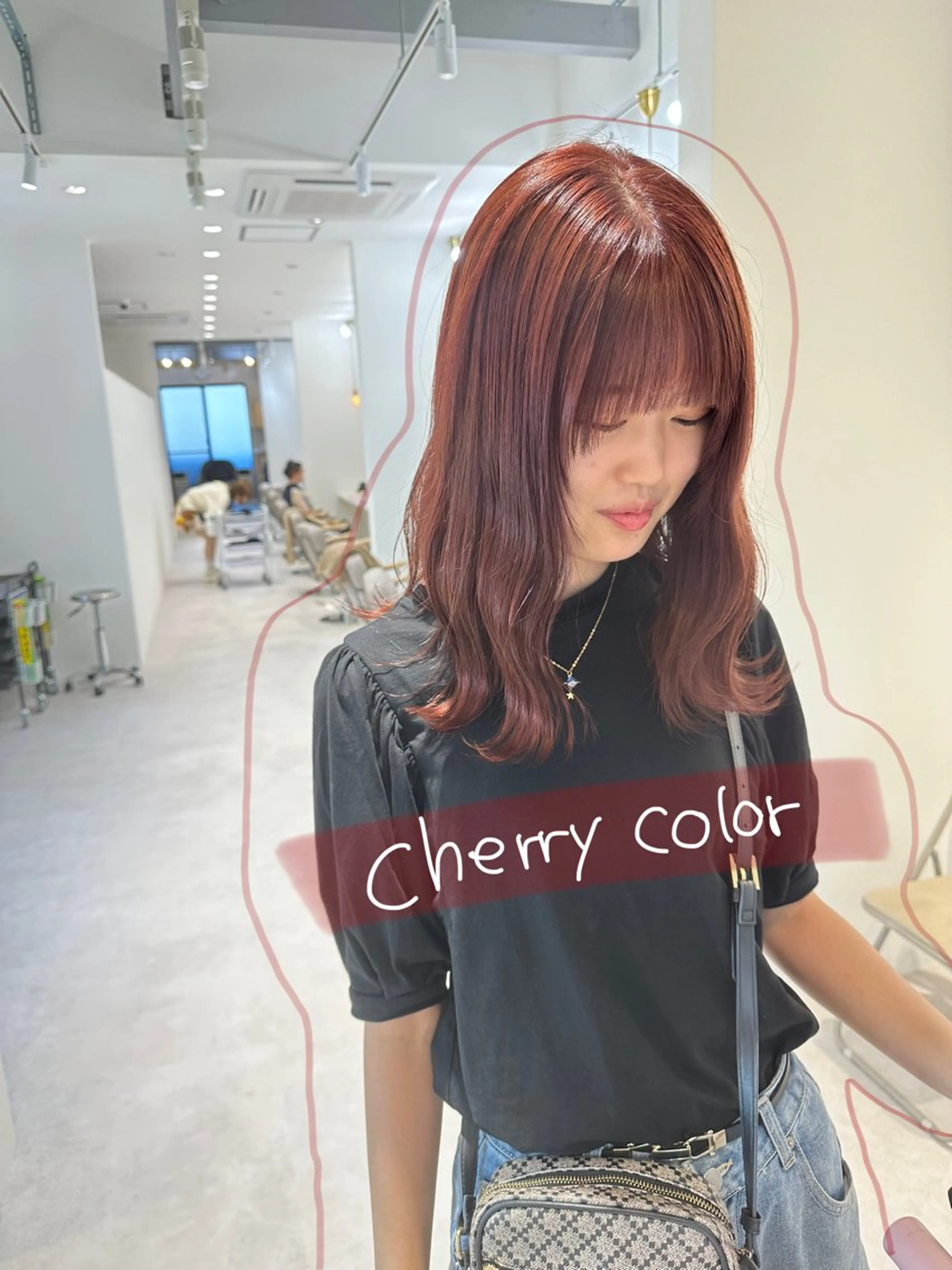 ミディアム カラー お洒落パーマ/ 艶カラー/michiのヘアスタイル