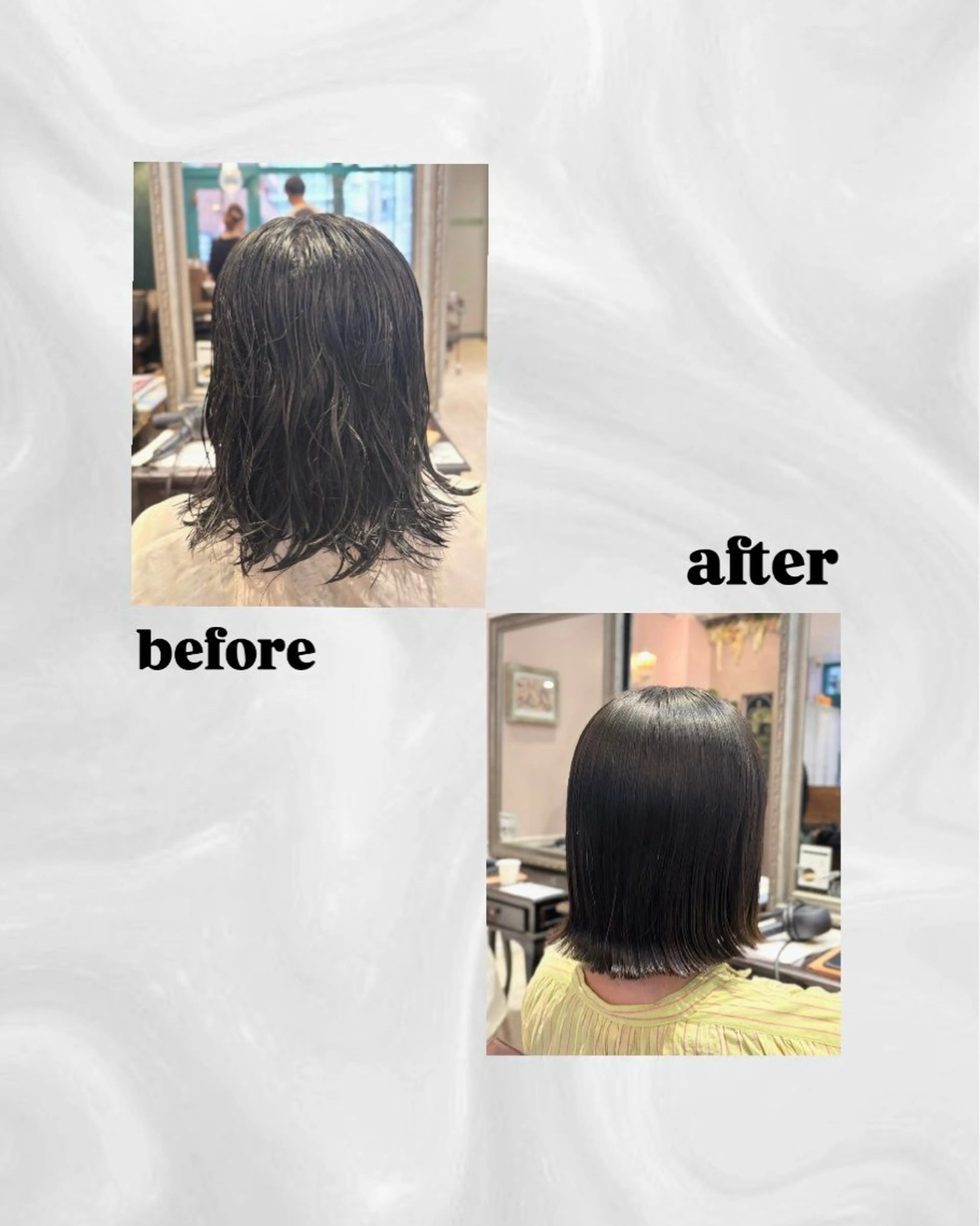 ミディアム カット 縮毛矯正 🌱なゆみ🌱透明感 /ナチュラル/高宮のヘアスタイル