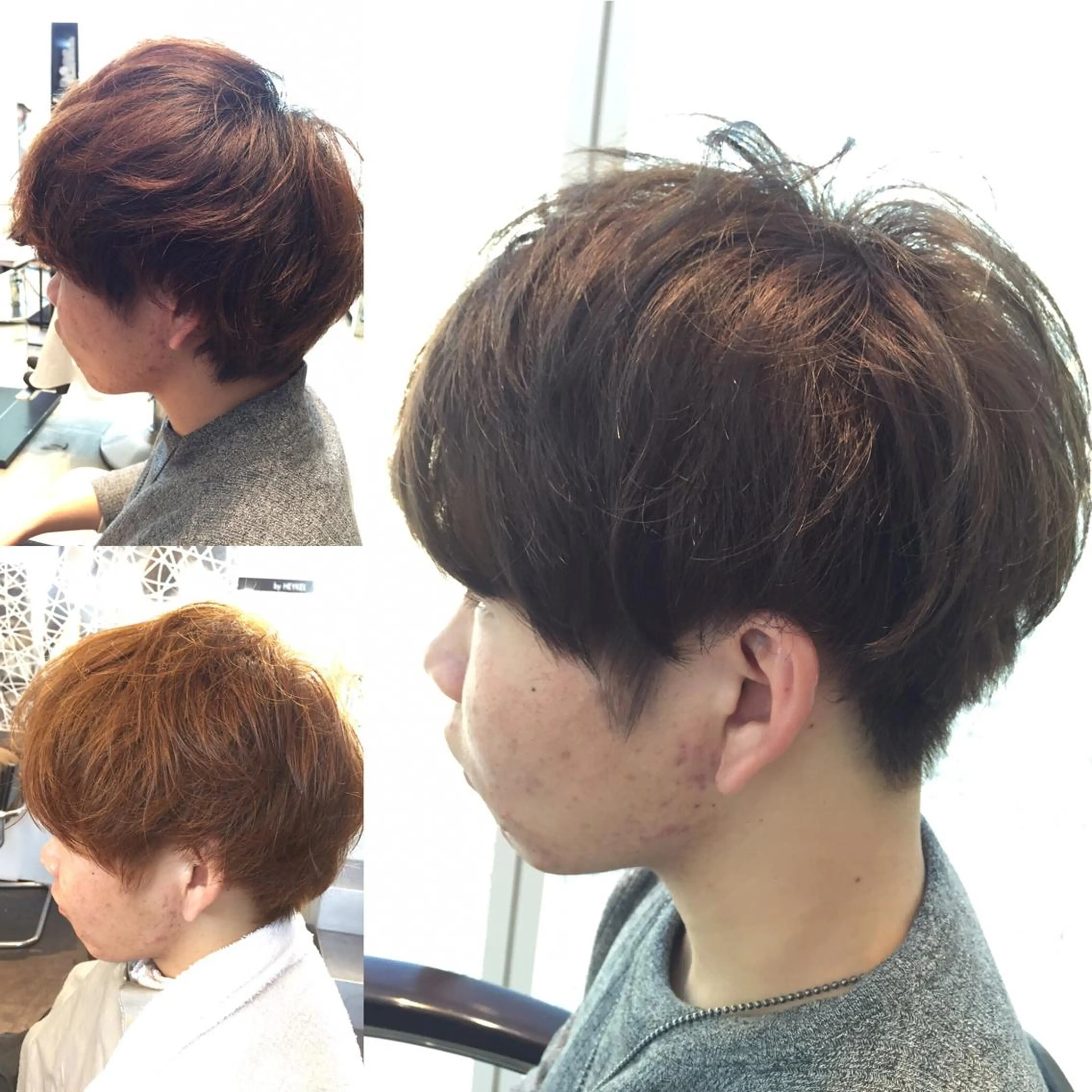 ショート カラー メンズ ダークグレー Re:ta KANZOのヘアスタイル