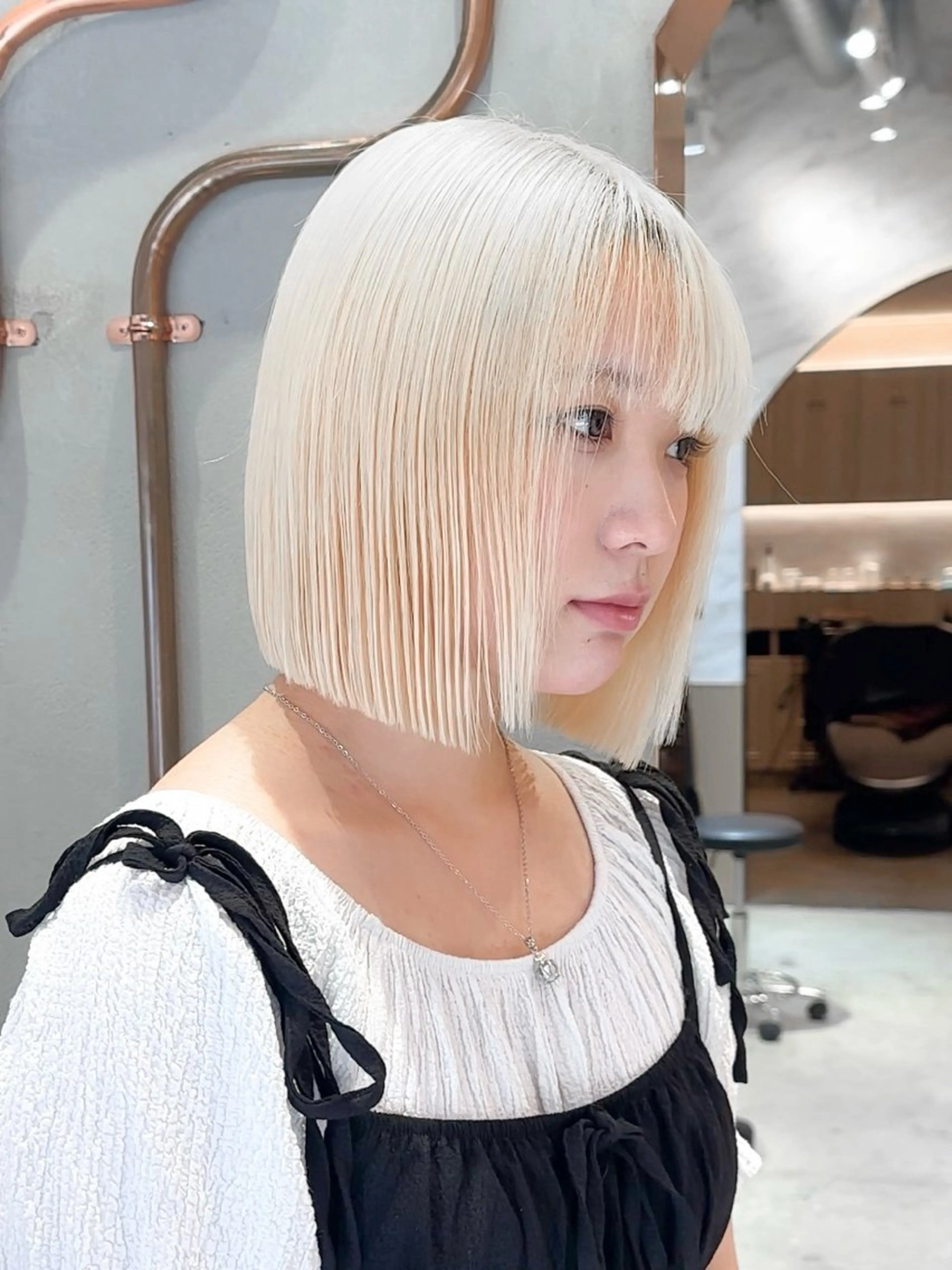 ミディアム 縮毛矯正/韓国ヘア /レイヤー🎀ミズキのヘアスタイル