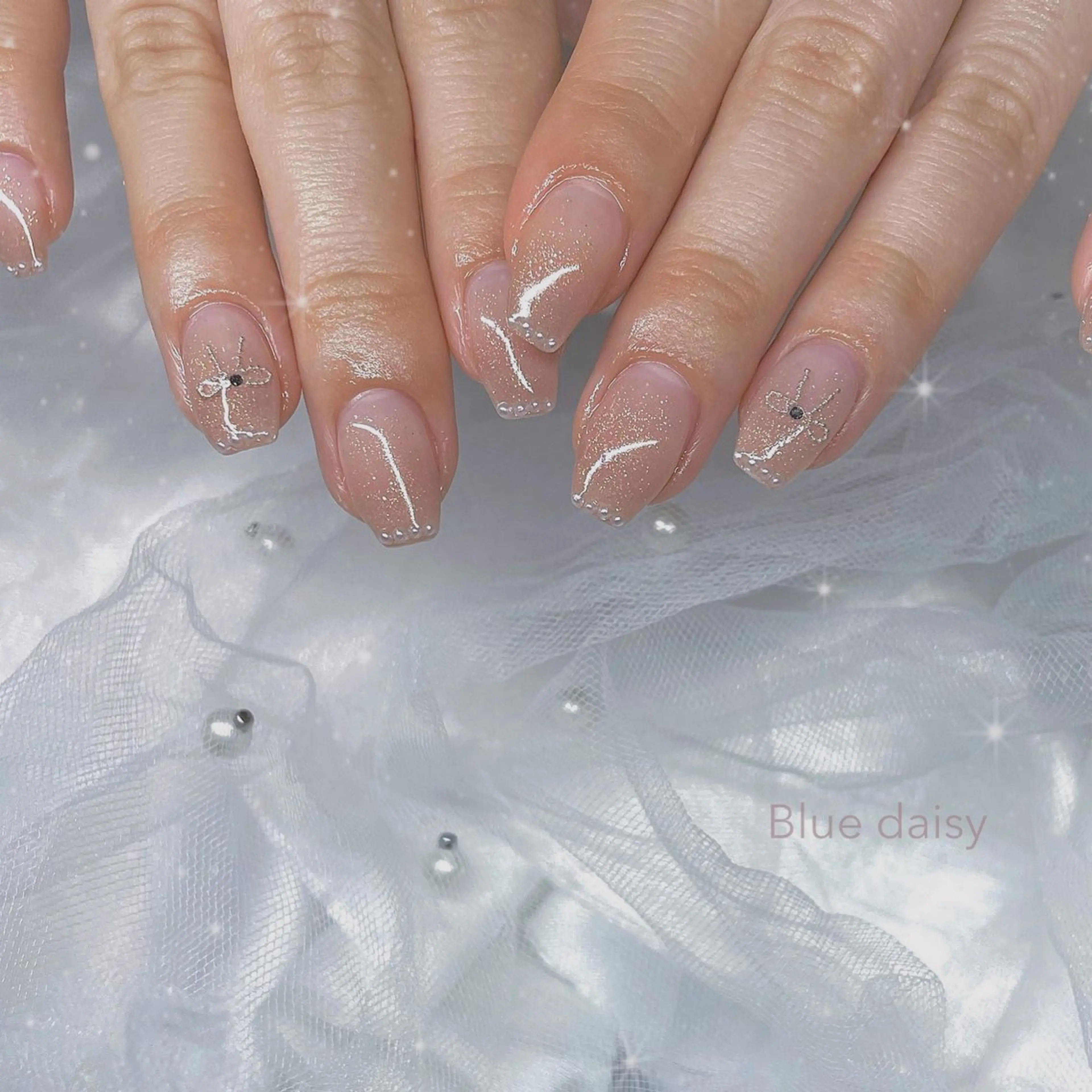 ネイル ガーリー ハンドネイル Blue　daisy　栄本店 【ブルーデイジー】所属・Blue daisy 栄本店のネイルデザイン