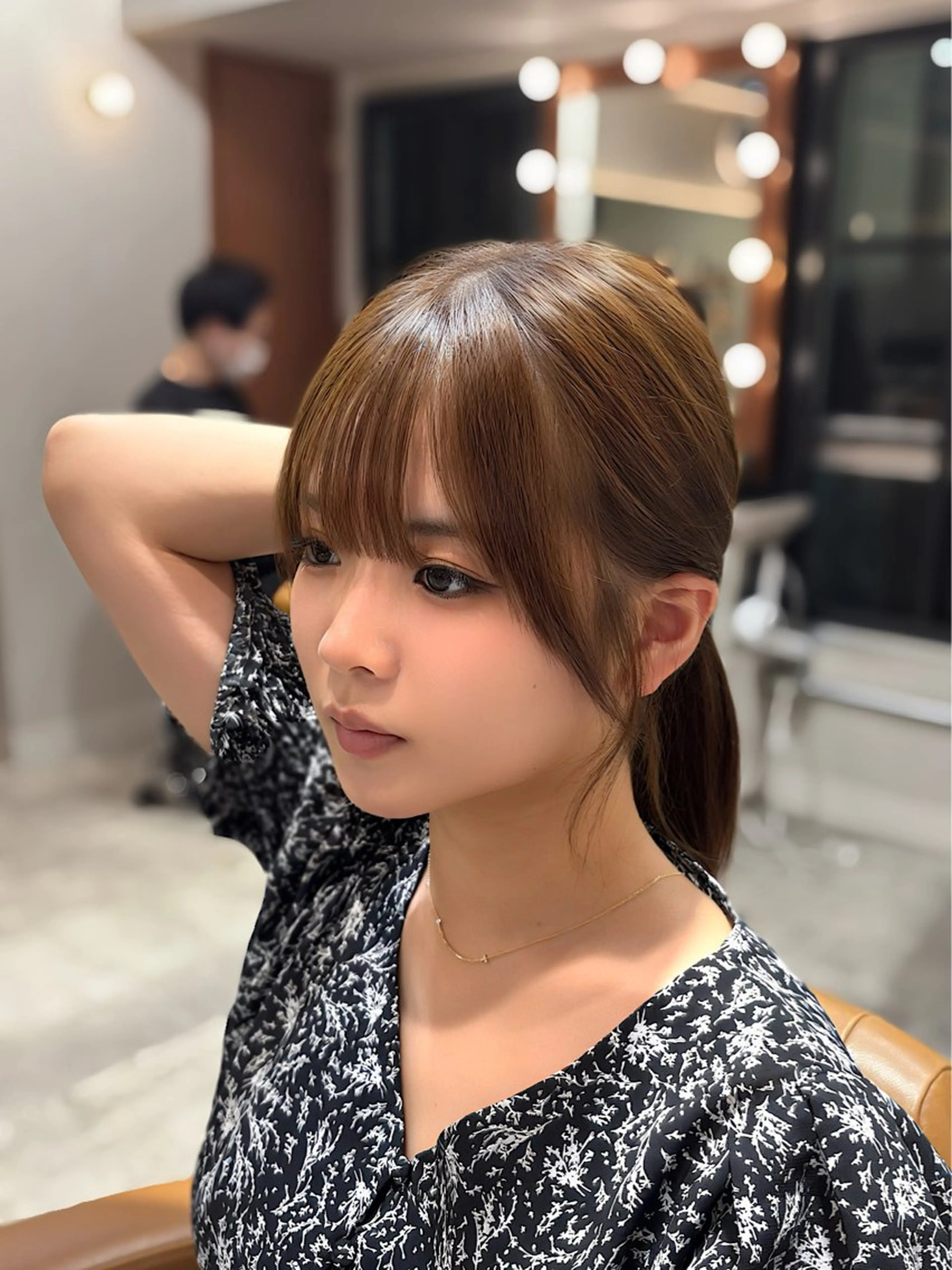 セミロング カット ヘアカラー トリートメント 銀座/レイヤーカット 髪質改善/RYUのヘアスタイル