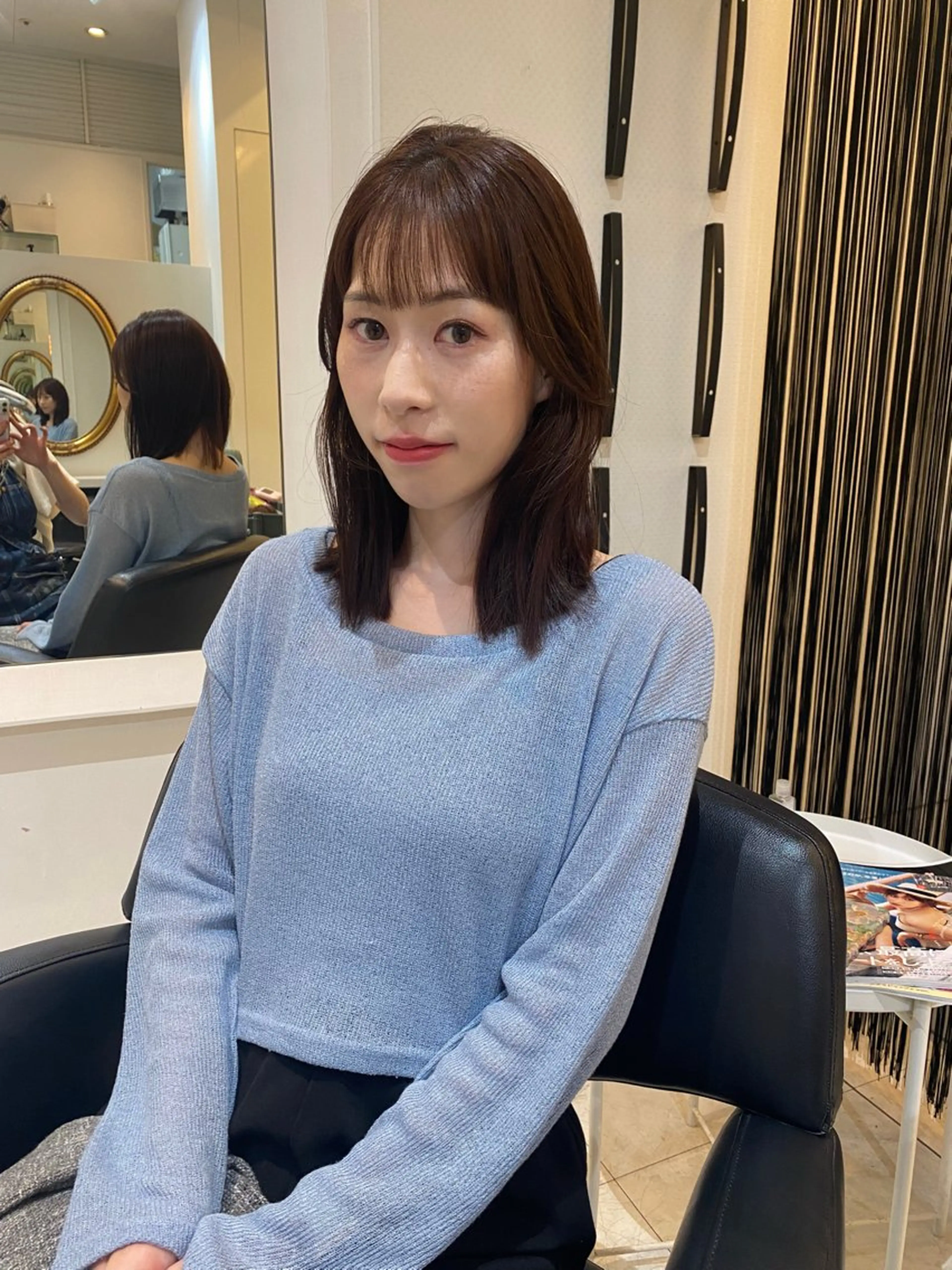 セミロング カラー 縮毛矯正 カット ヘアカラー 縮毛矯正 トリートメント mai / linoah˚✧のヘアスタイル