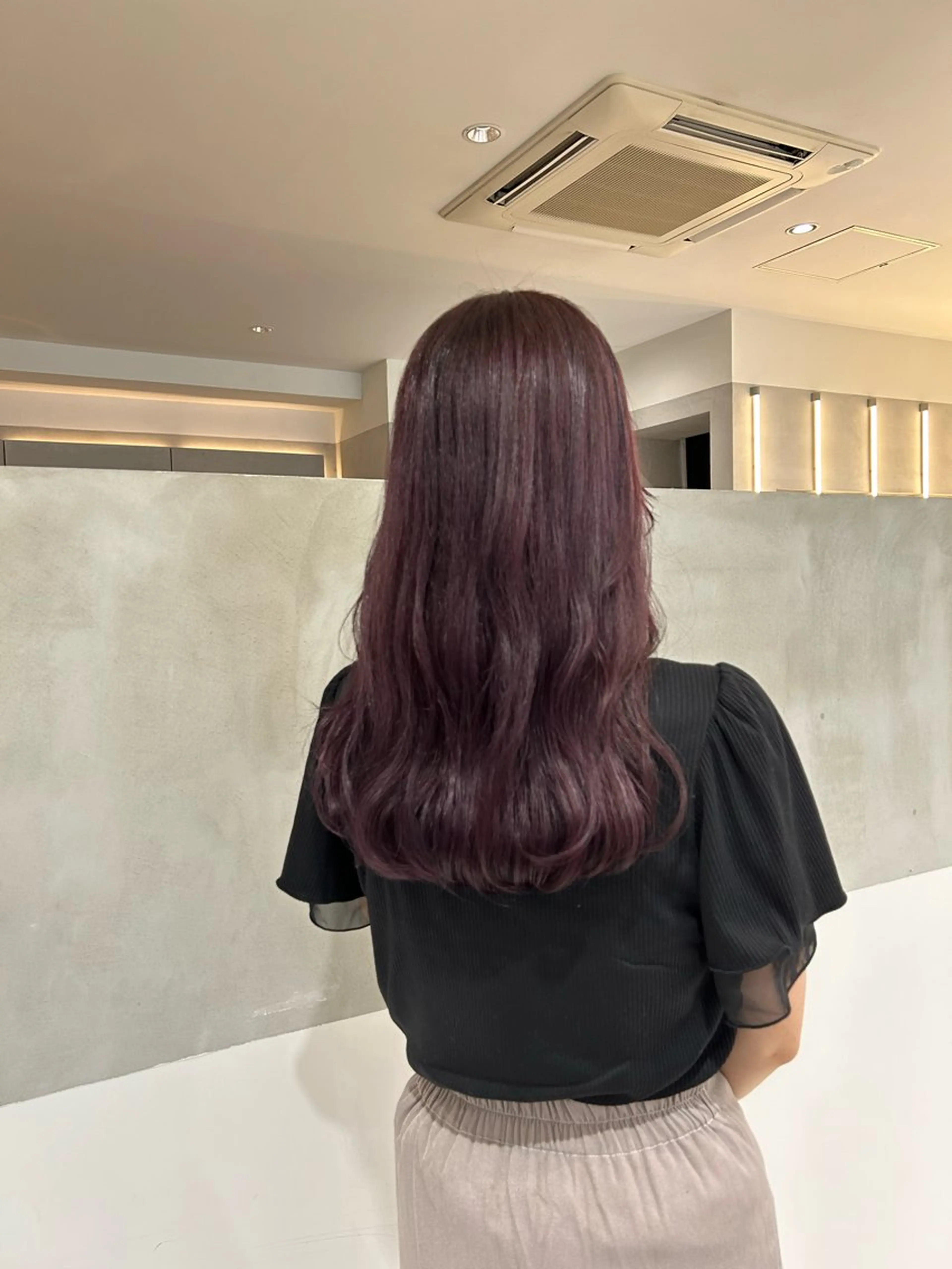 ロング カラー ラベンダーカラー ピンクカラー ピンクラベンダー カット ヘアカラー トリートメント ヘアセット ナチュラル/韓国💎 haruka 💎のヘアスタイル
