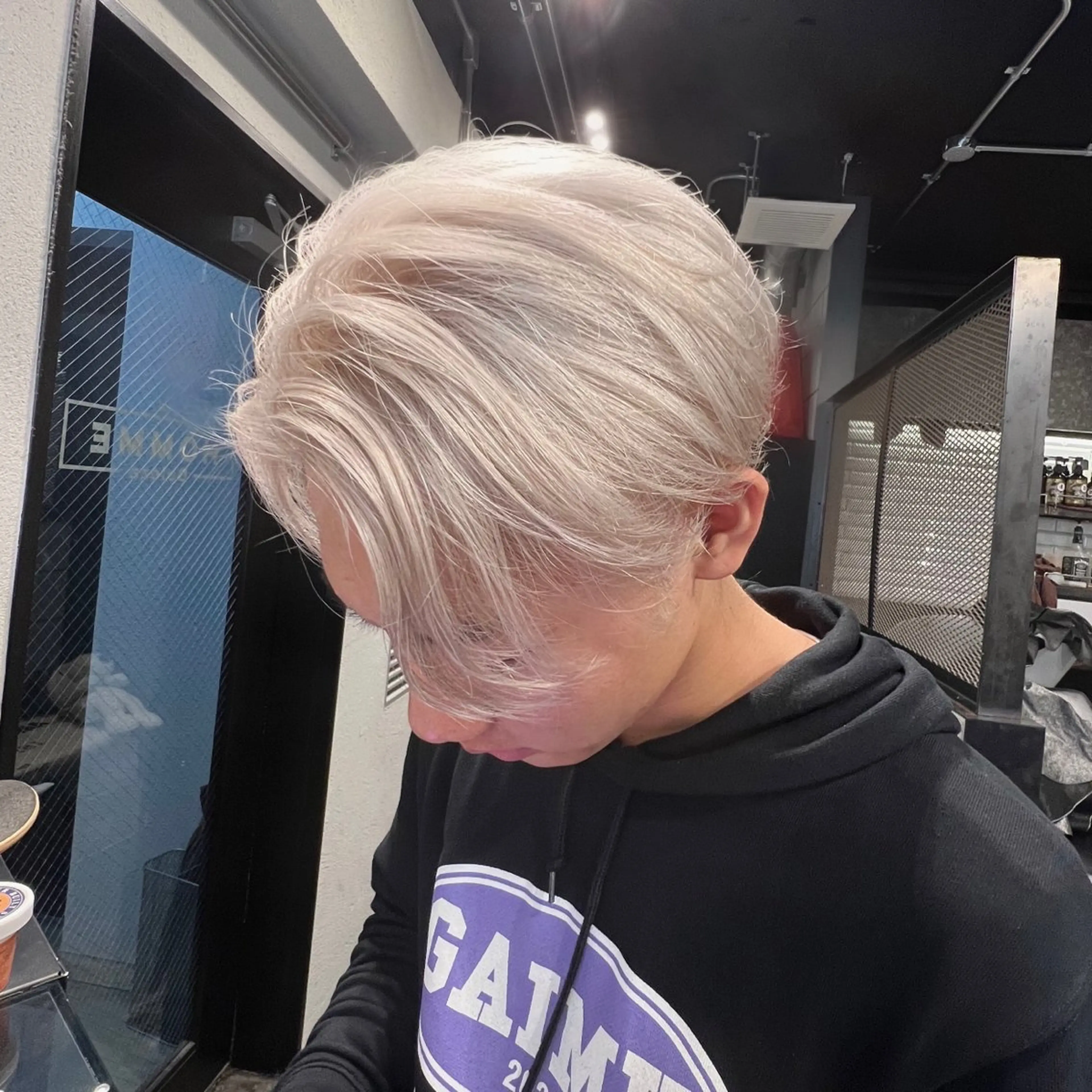 メンズ メンズハイライト メンズハイトーン メンズパーマ カット ヘアカラー トリートメント メンズ特化/パーマ/ メッシュ/竜成のヘアスタイル