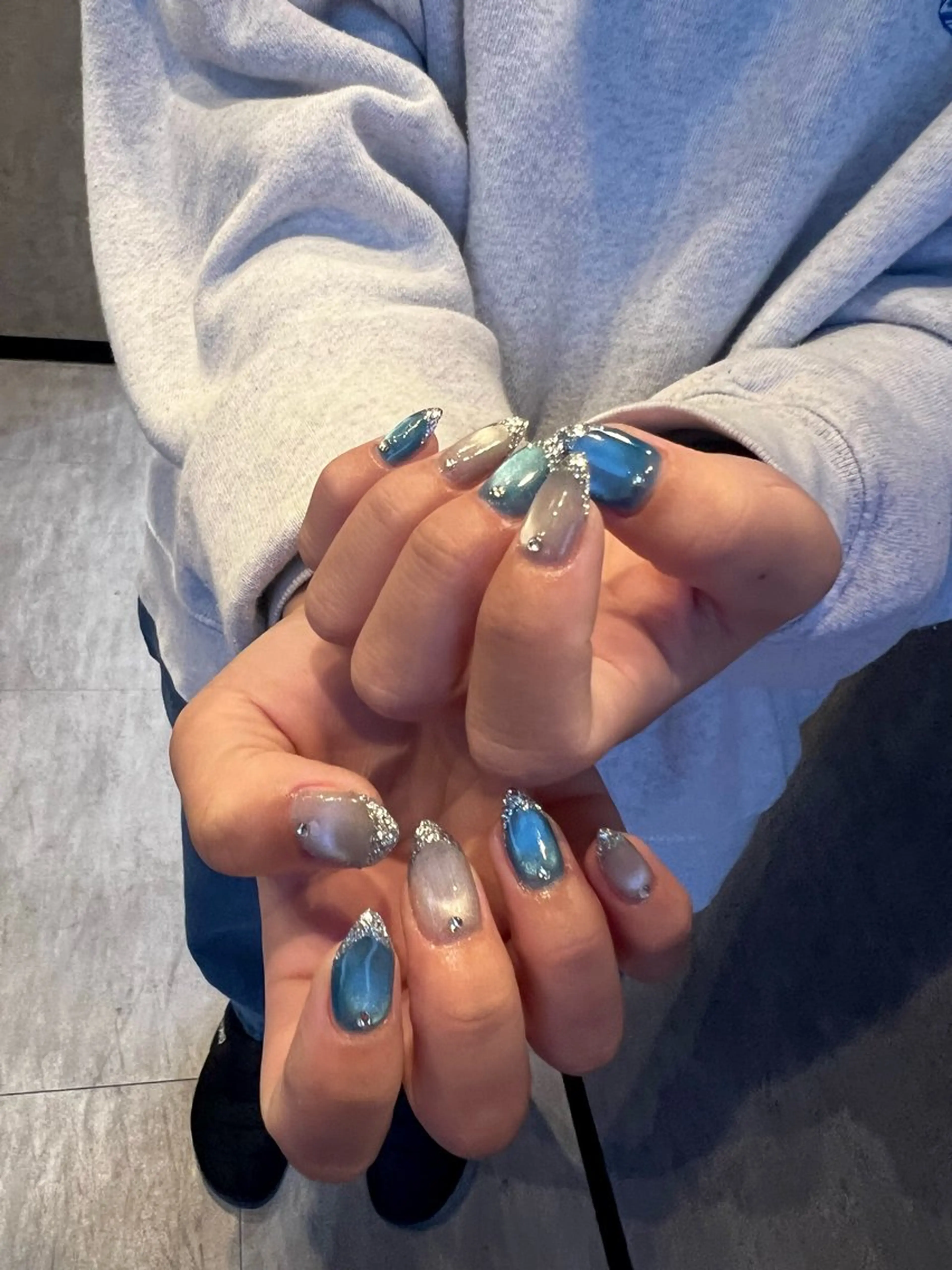 ネイル ラメ(グリッター) マグネットネイル LACHIC所属・LACHIC NOZOMIのネイルデザイン