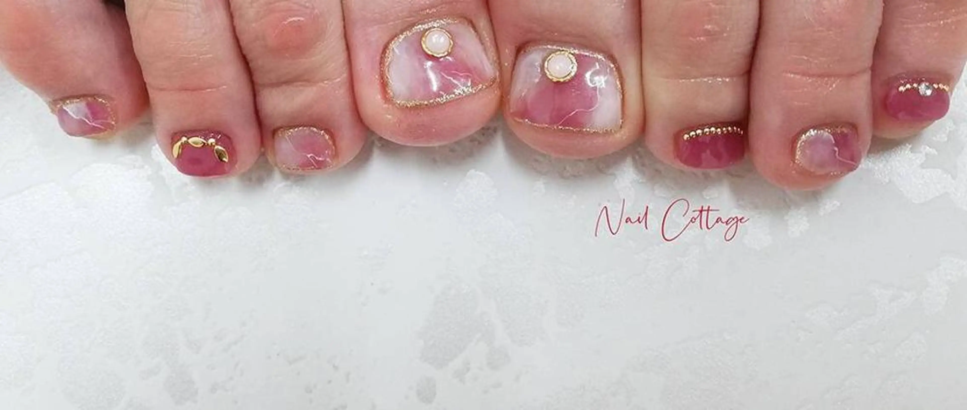 ネイル フットネイル 春ネイル Nail cottageのネイルデザイン