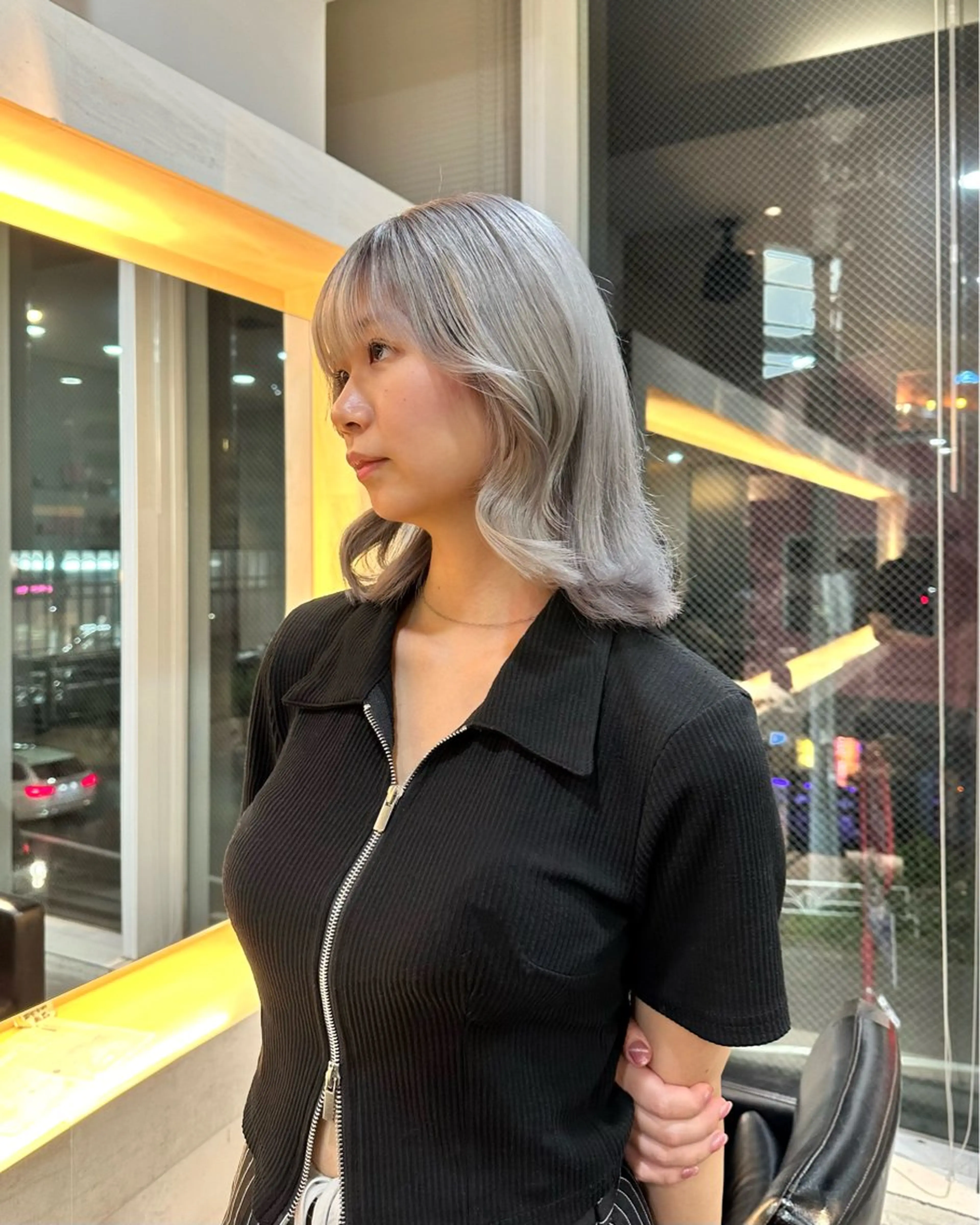 ミディアム カラー agee garden所属・くろき みらいのヘアスタイル