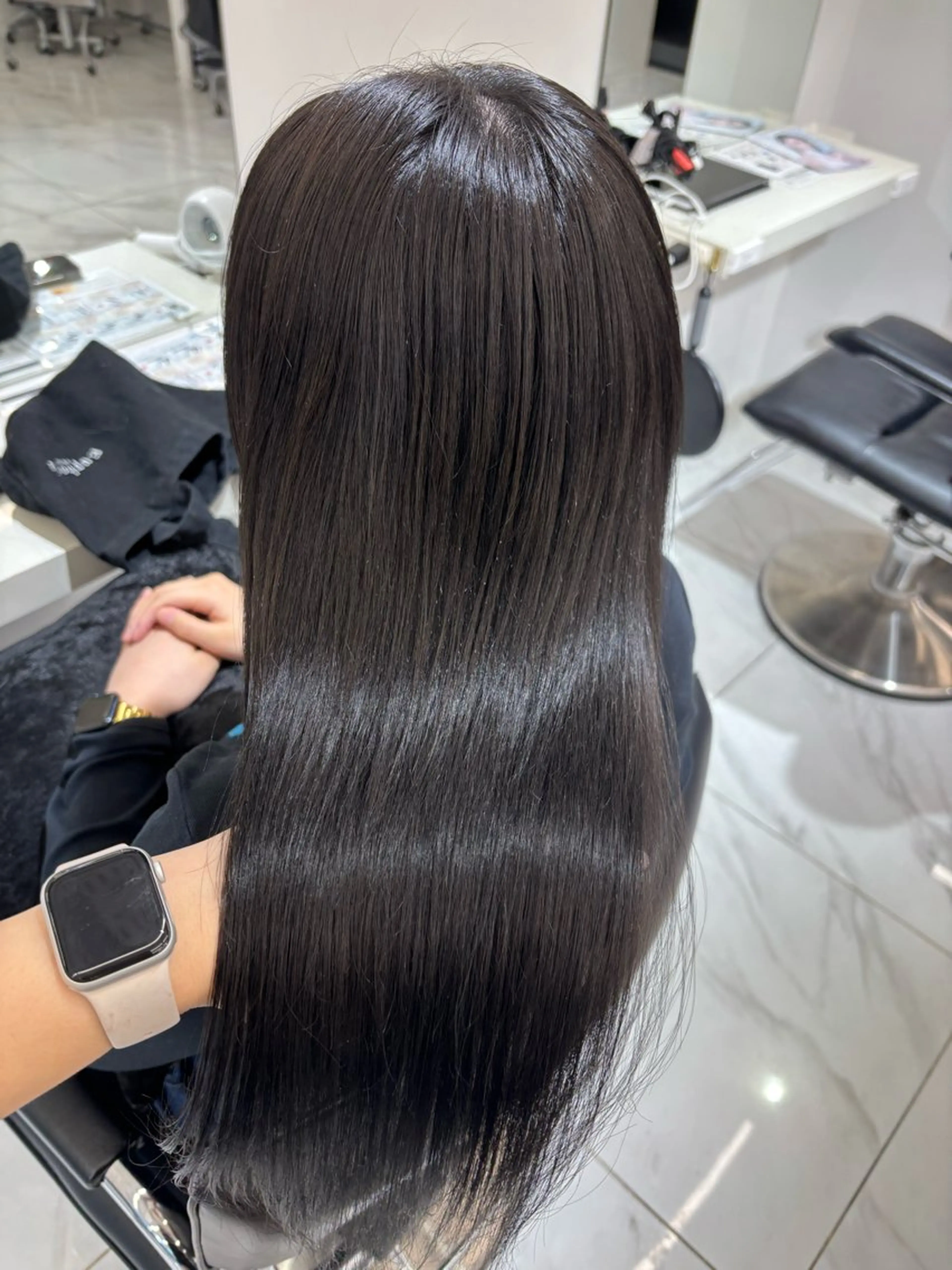 ミディアム カラー ダークグレー ダークグレージュ グレージュ ヘアカラー 大人韓国ヘア 渋谷/Satsukiのヘアスタイル