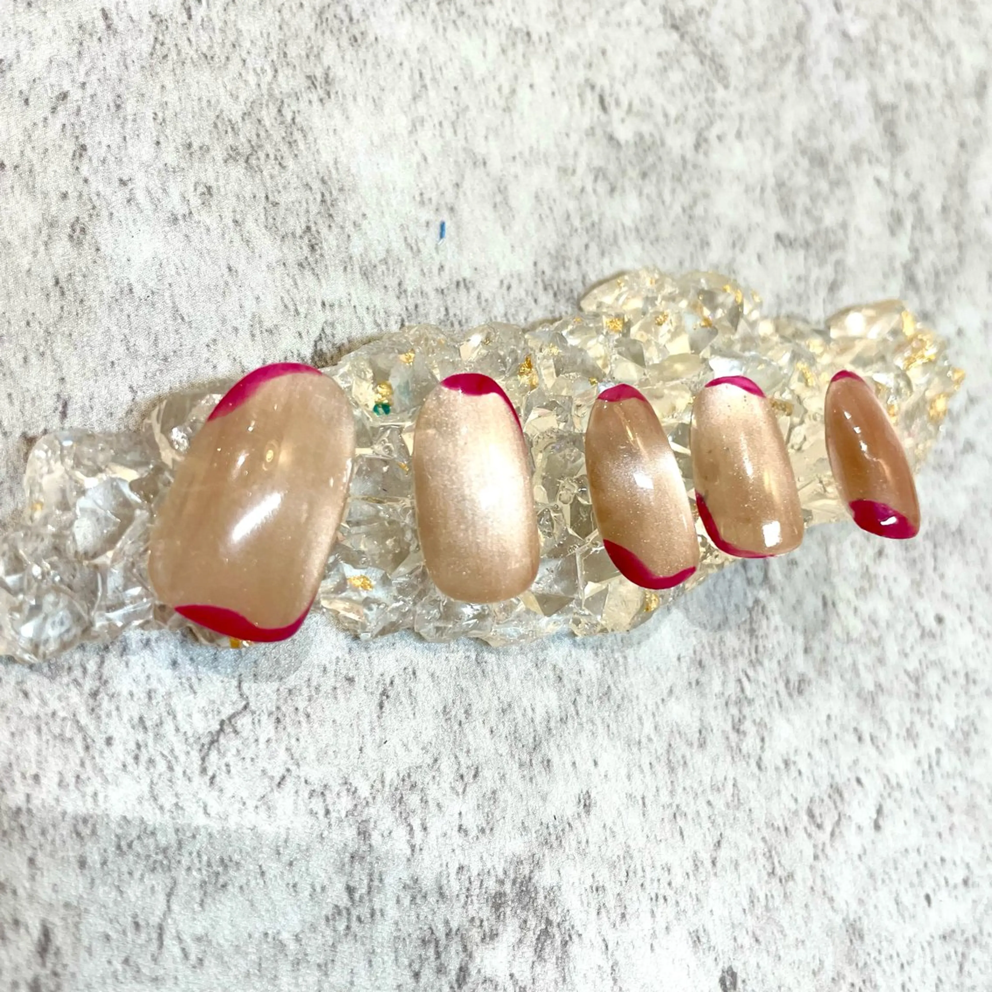 ネイル フットネイル マグネットネイル ニュアンスネイル ピンク ショートネイル Seemly 千田町店所属・フラワーパラジェル 🌸シームリーエミのネイルデザイン