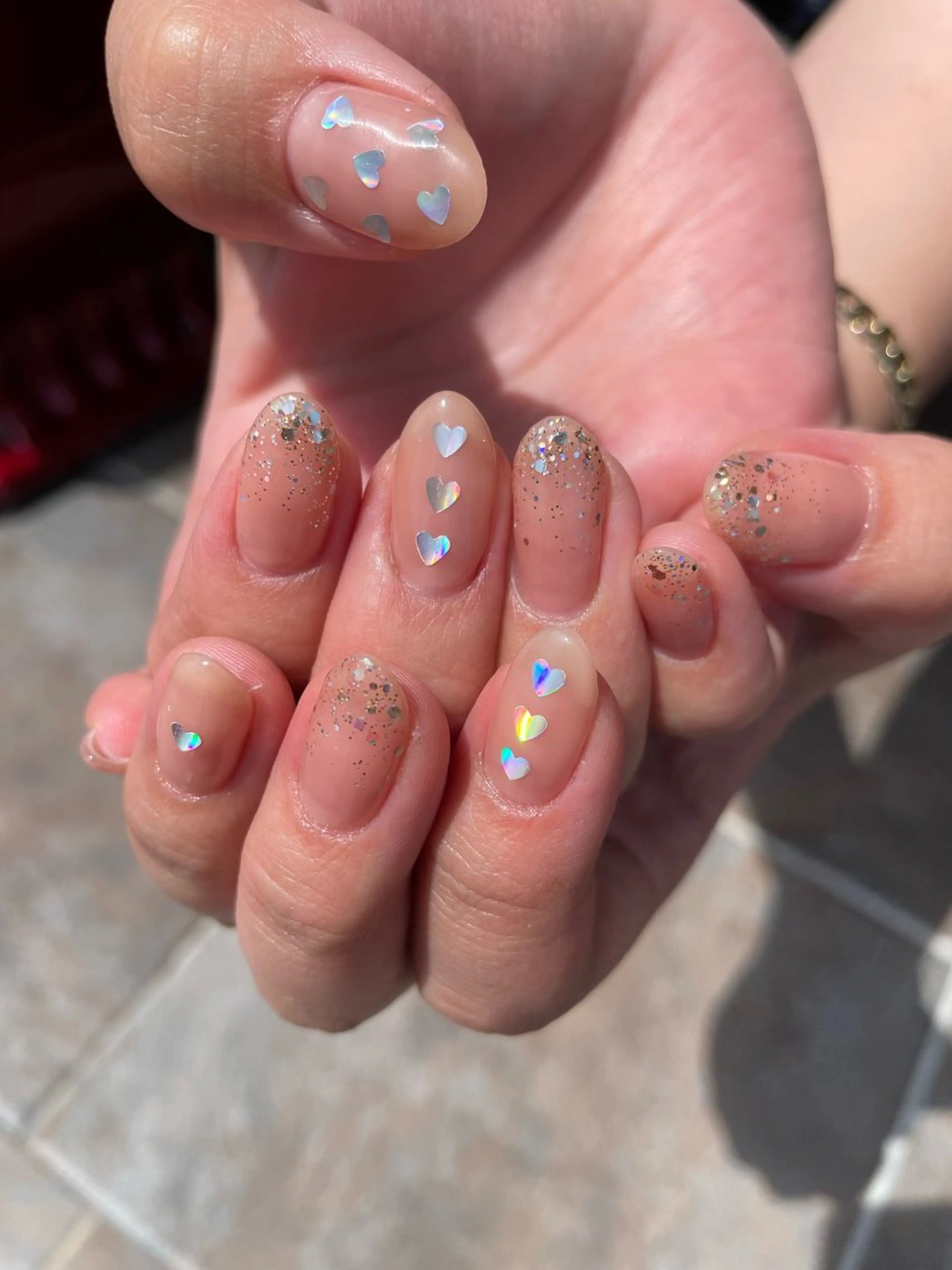 ネイル グラデーション ホログラムネイル キラキラネイル ラメ(グリッター) ラメグラデーション Nail Salon Refletのネイルデザイン