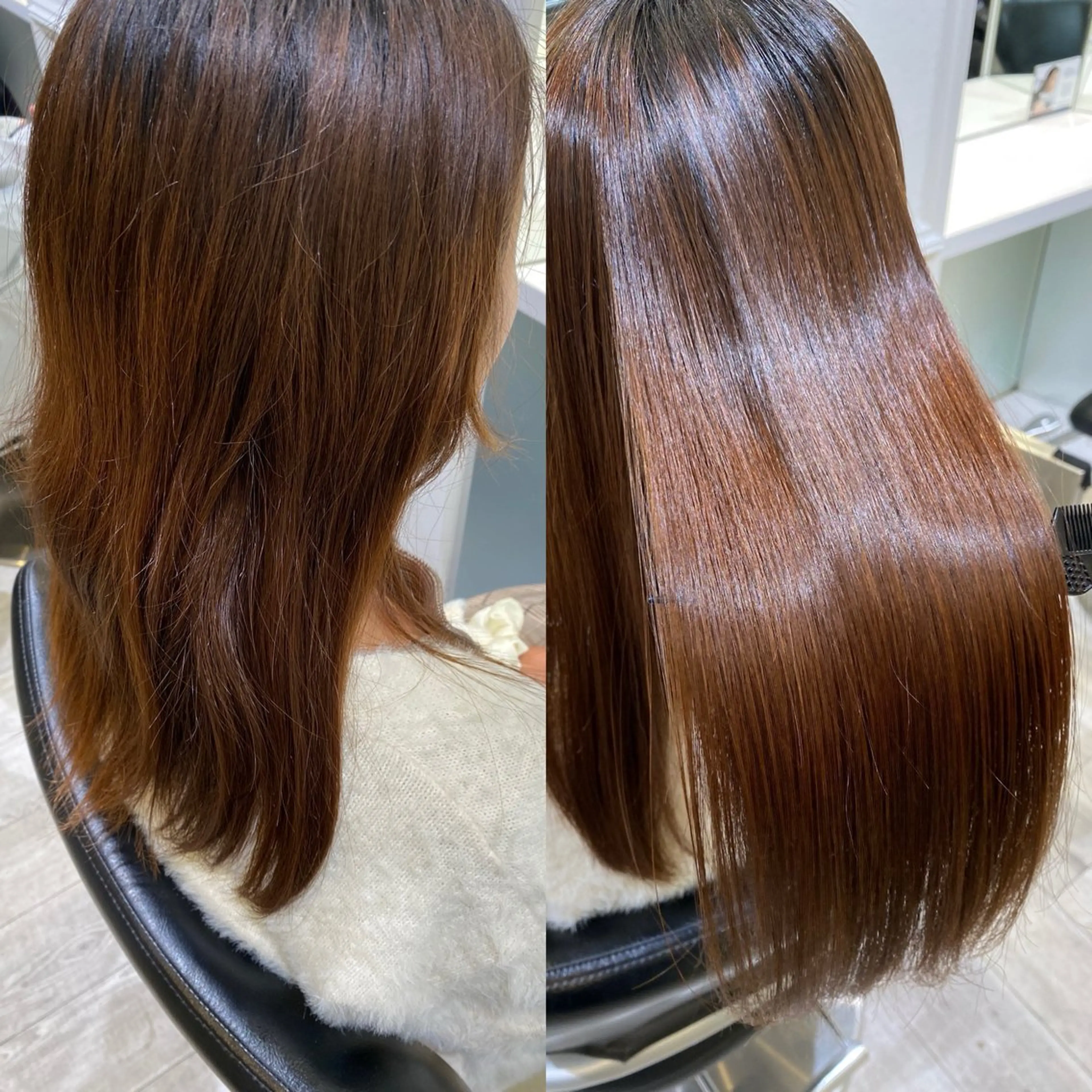 セミロング 縮毛矯正 💎髪質改善/縮毛矯 正特化💎鈴木一寿のヘアスタイル