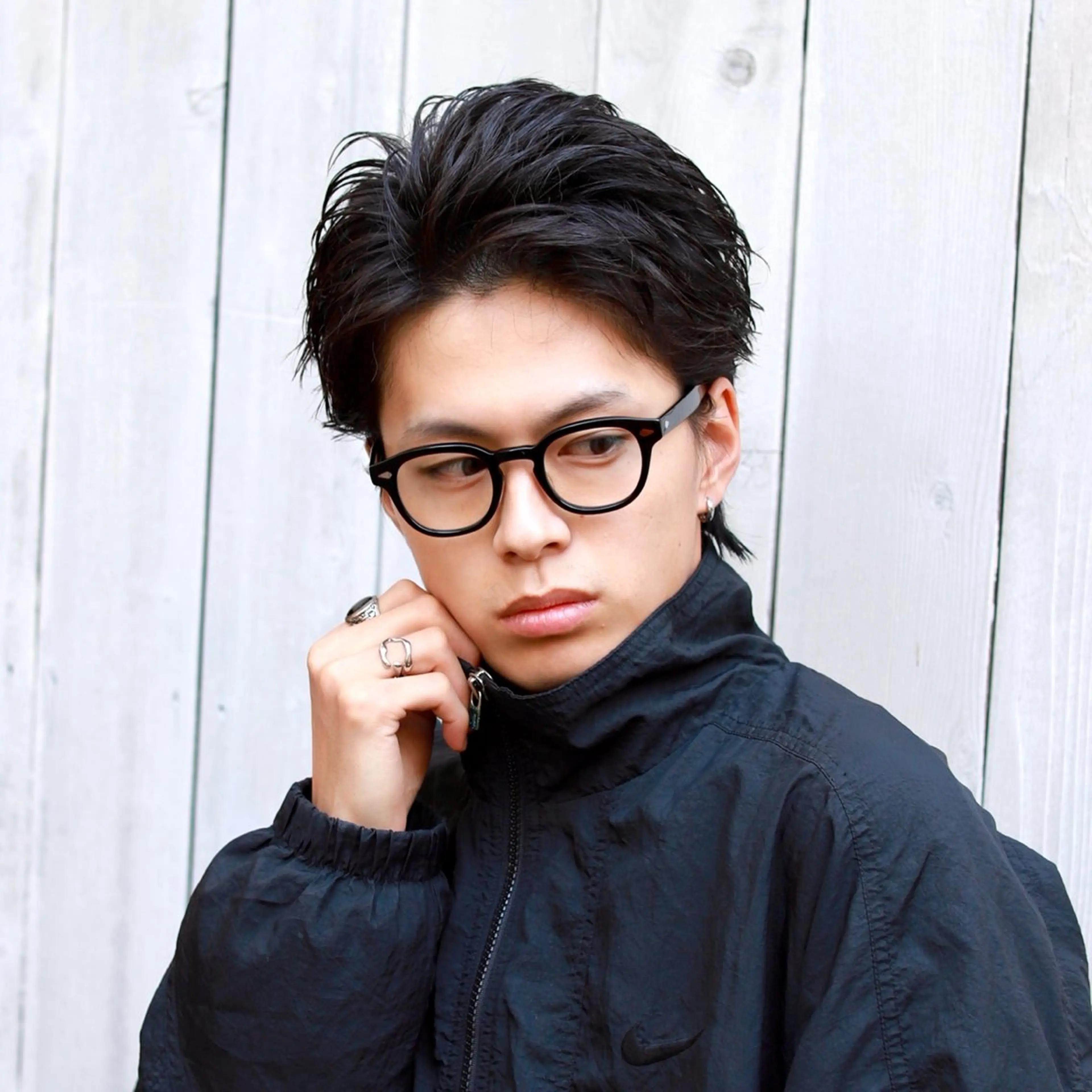 メンズ オールバック カット パーマ スパイキーショート 大人パーマ 丸山のヘアスタイル