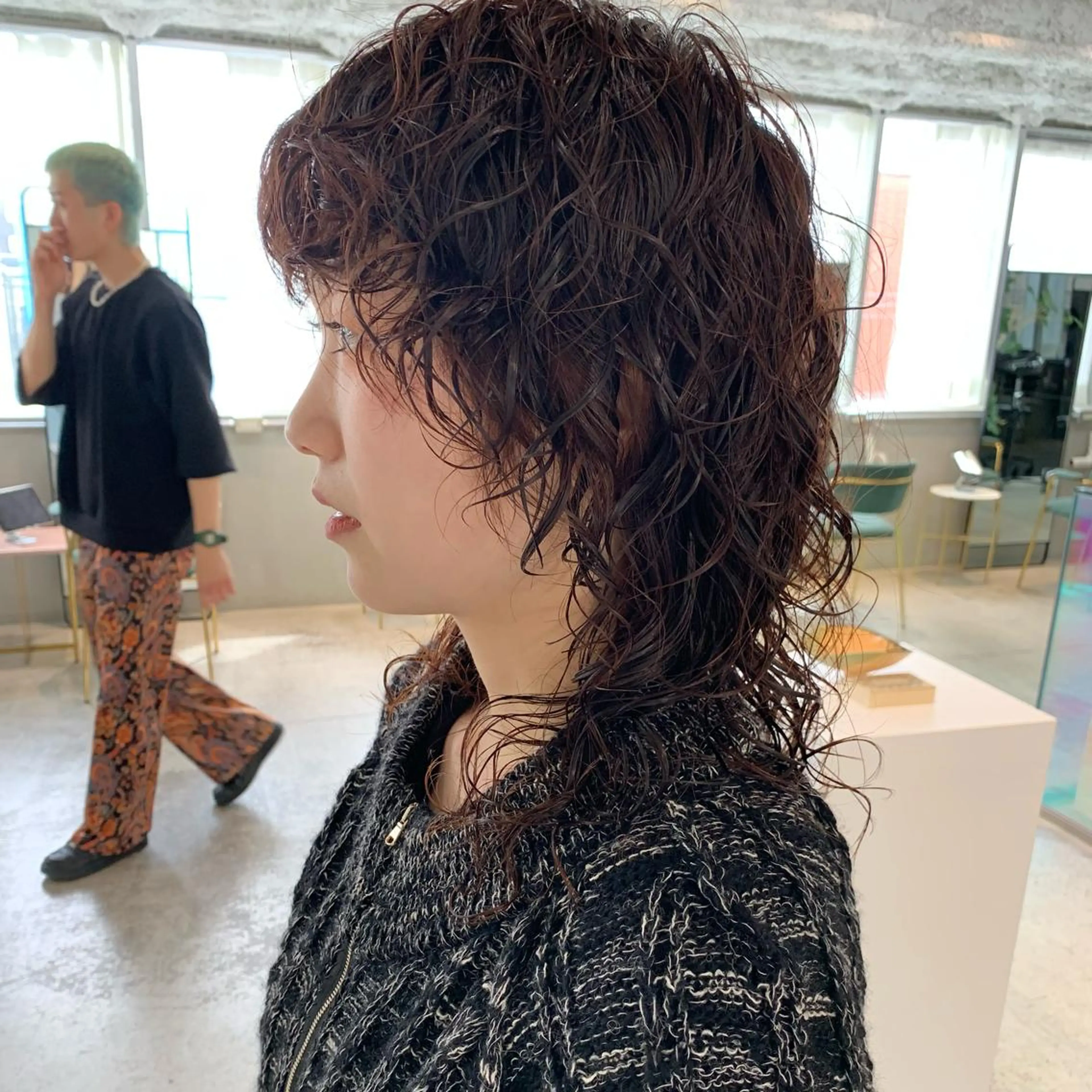 ミディアム パーマ カット パーマ トリートメント ANY／SUE 千葉パーマのヘアスタイル