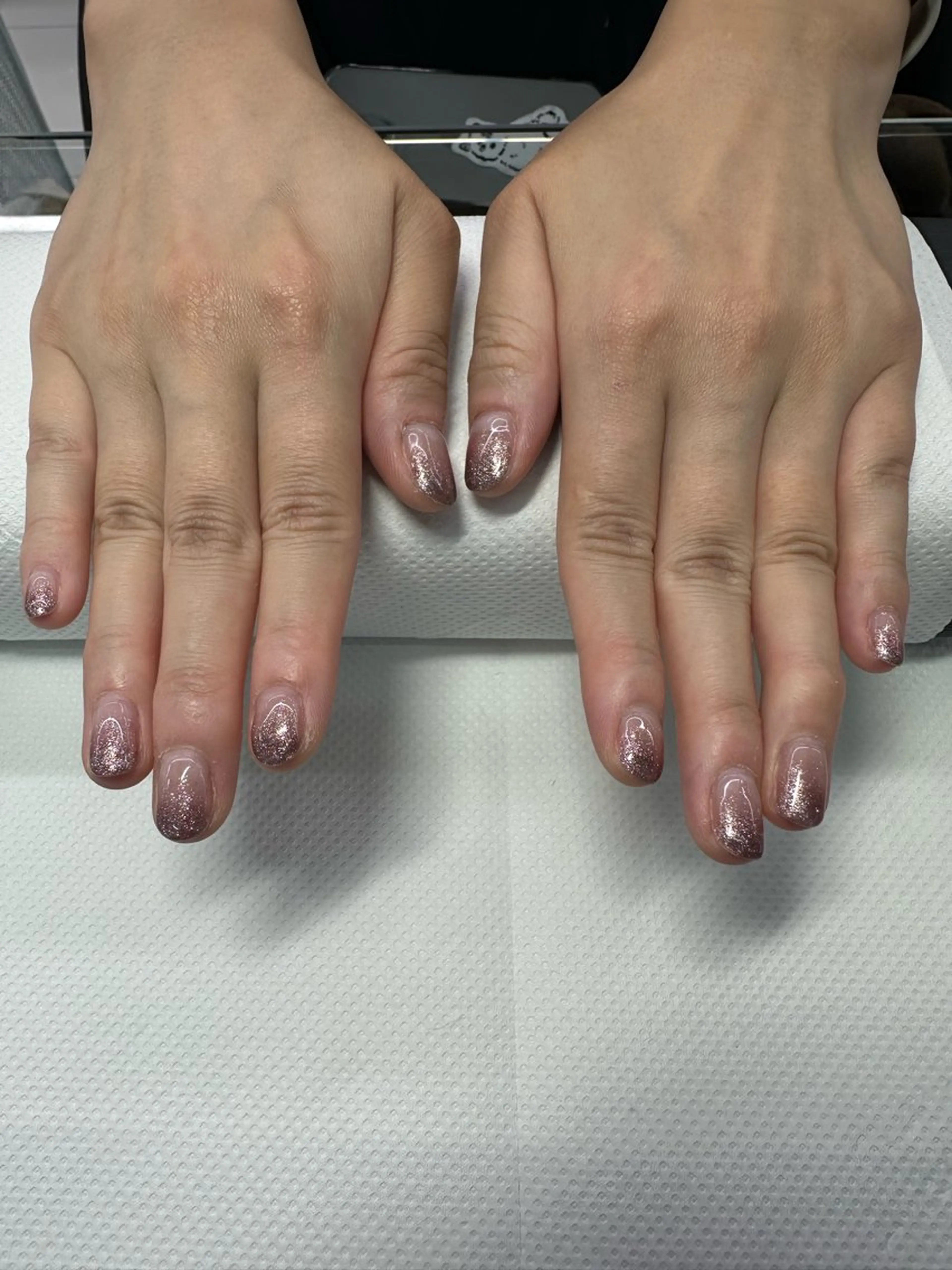 ネイル グラデーション ラメ(グリッター) ラメグラデーション 坪田 優花のネイルデザイン