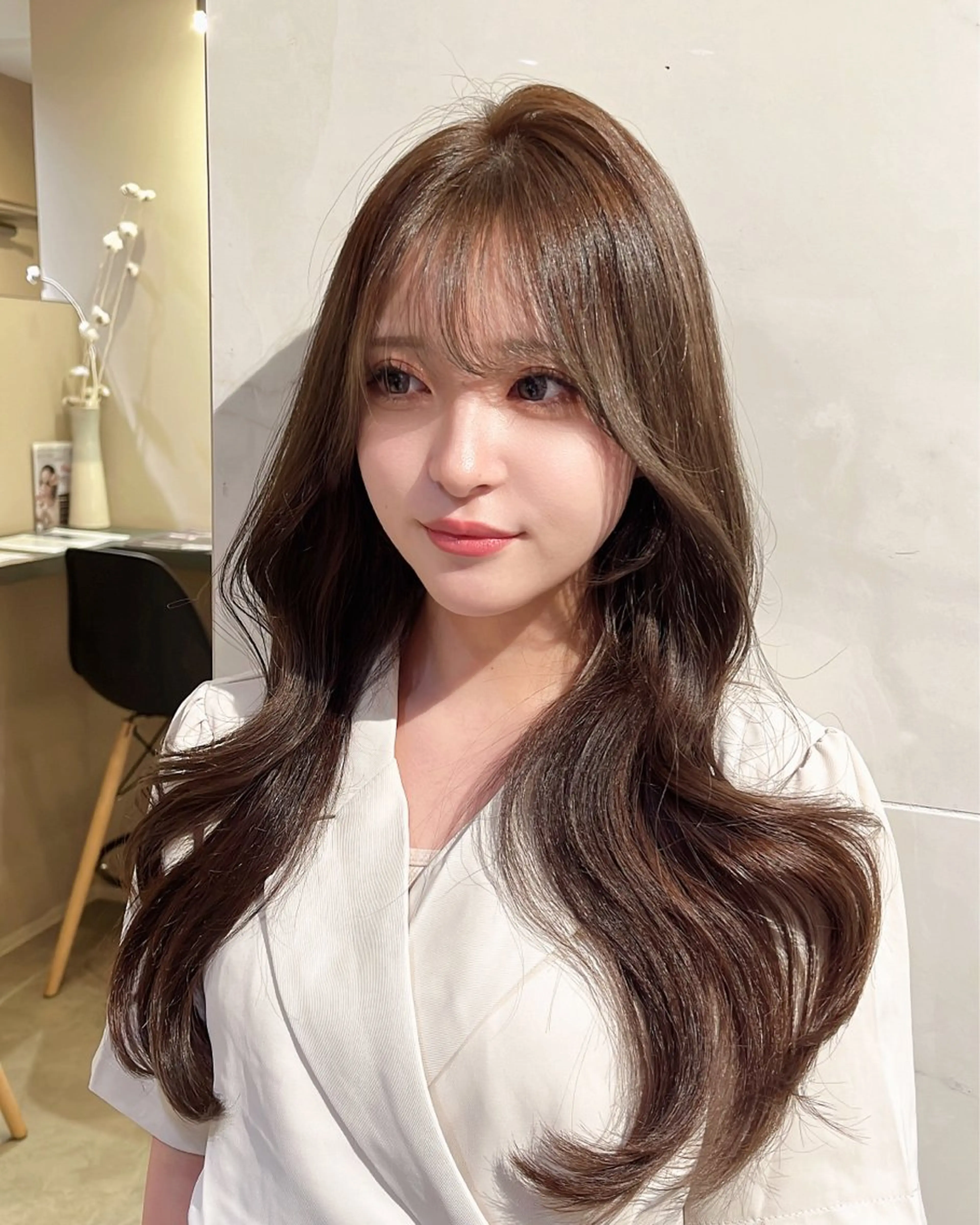 セミロング くびれヘア 韓国風ヘア 似合わせカット トリートメント 奥田 蓮のヘアスタイル