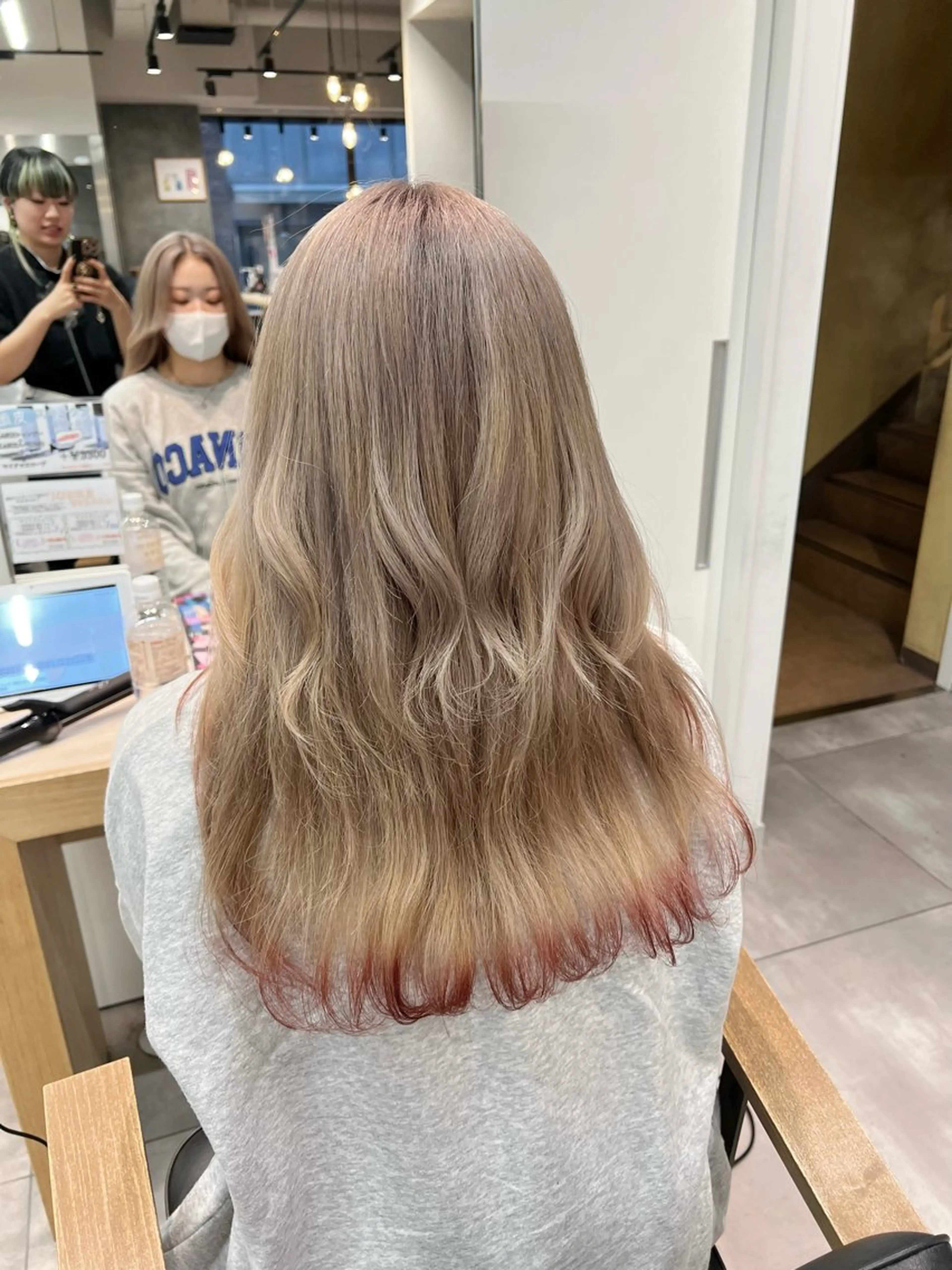 ロング カラー ヘアカラー トリートメント 🌞レイヤー×カラー 前川那津美🌞のヘアスタイル