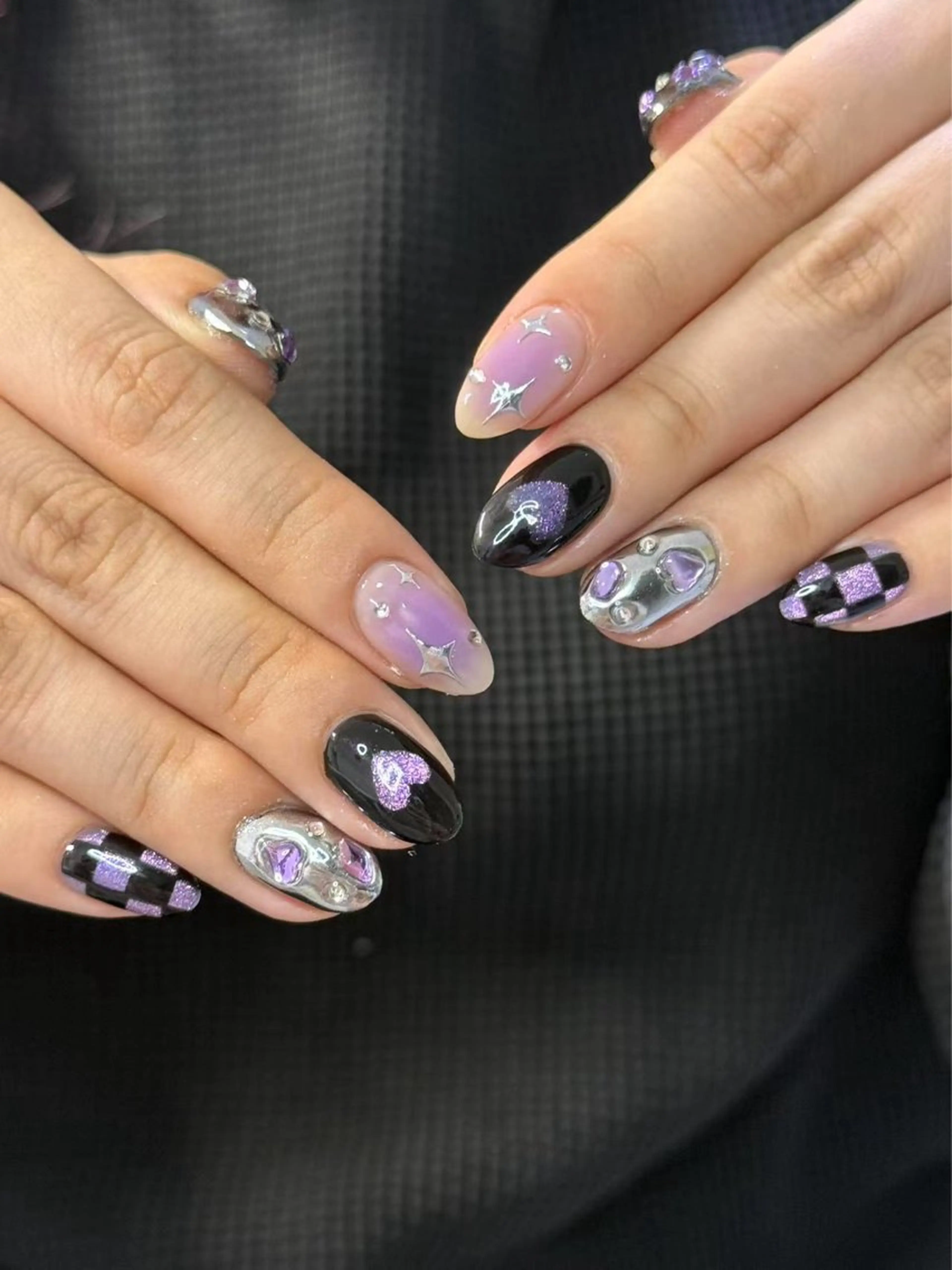 ネイル アートネイル チークネイル 長さ出し マグネットネイル 持ち込み ハンドネイル 長出し専門店🎀 HARO💕Nailのネイルデザイン