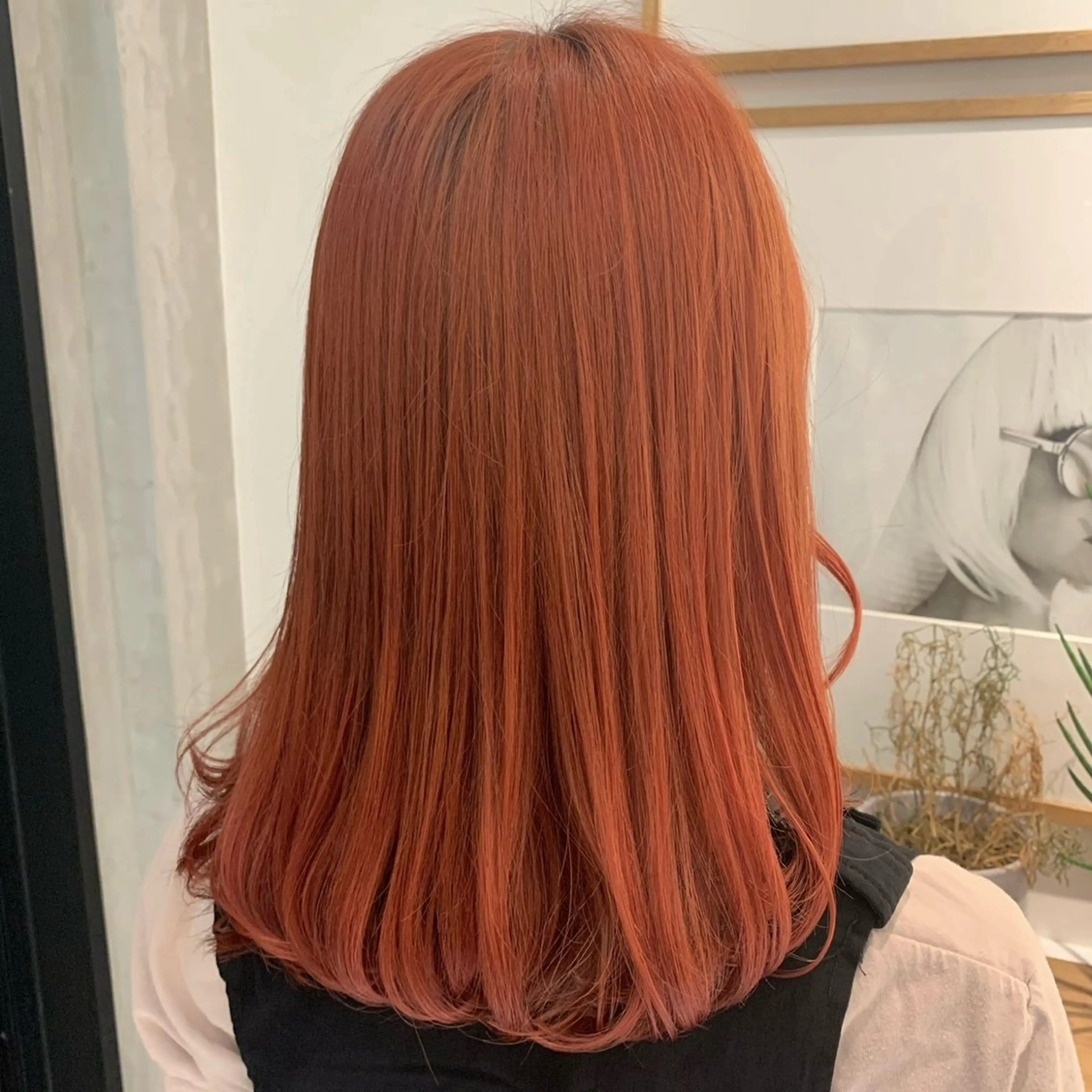 ミディアム カラー ヘアアレンジ オレンジ 《暖色/韓国hair 》🇰🇷桑原ユキネのヘアスタイル