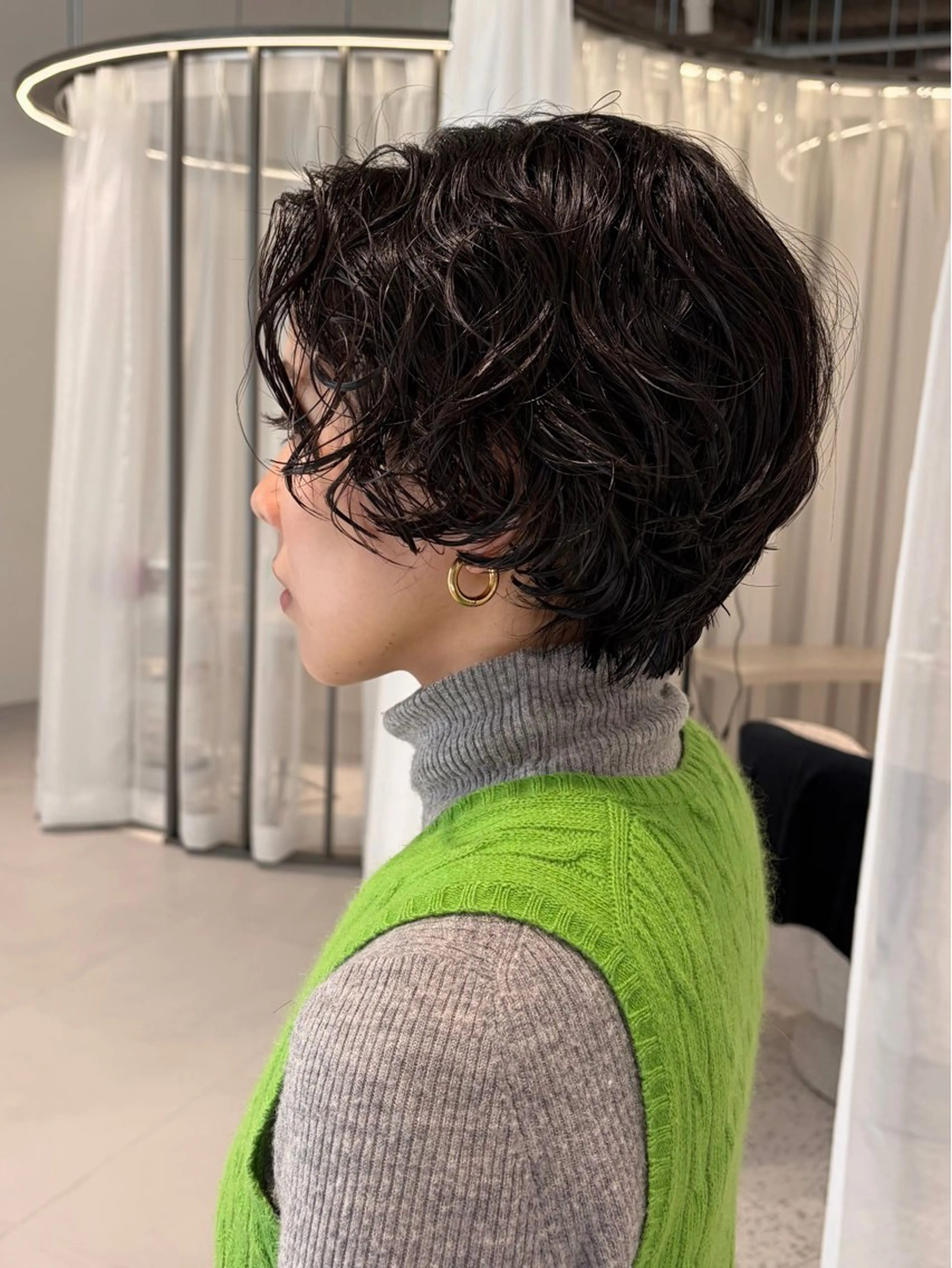 ショート パーマ ショートヘア カット パーマ サエ/ レイヤー/パーマのヘアスタイル