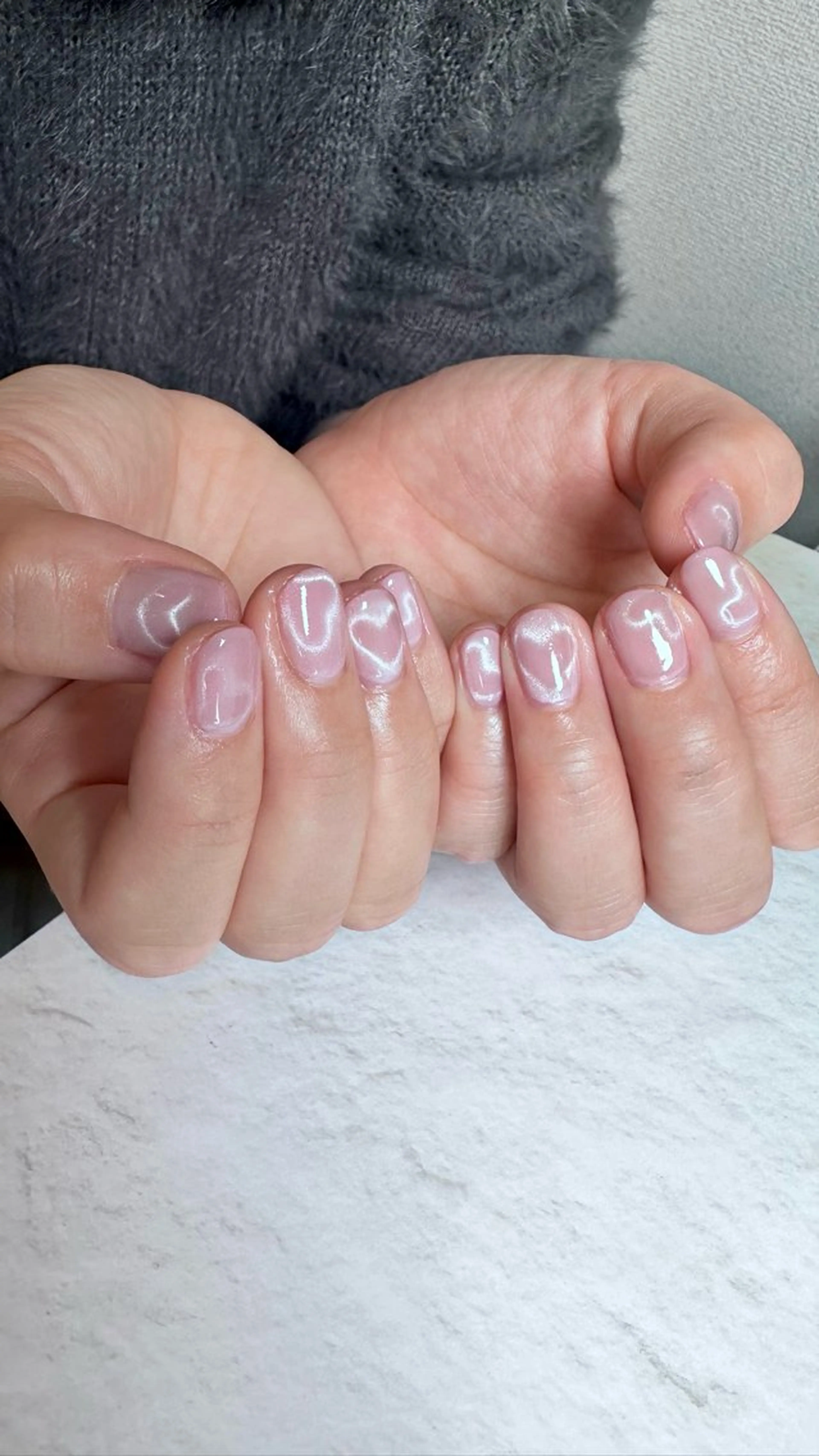 ネイル ハート マグネットネイル 春ネイル Atelier Ariのネイルデザイン