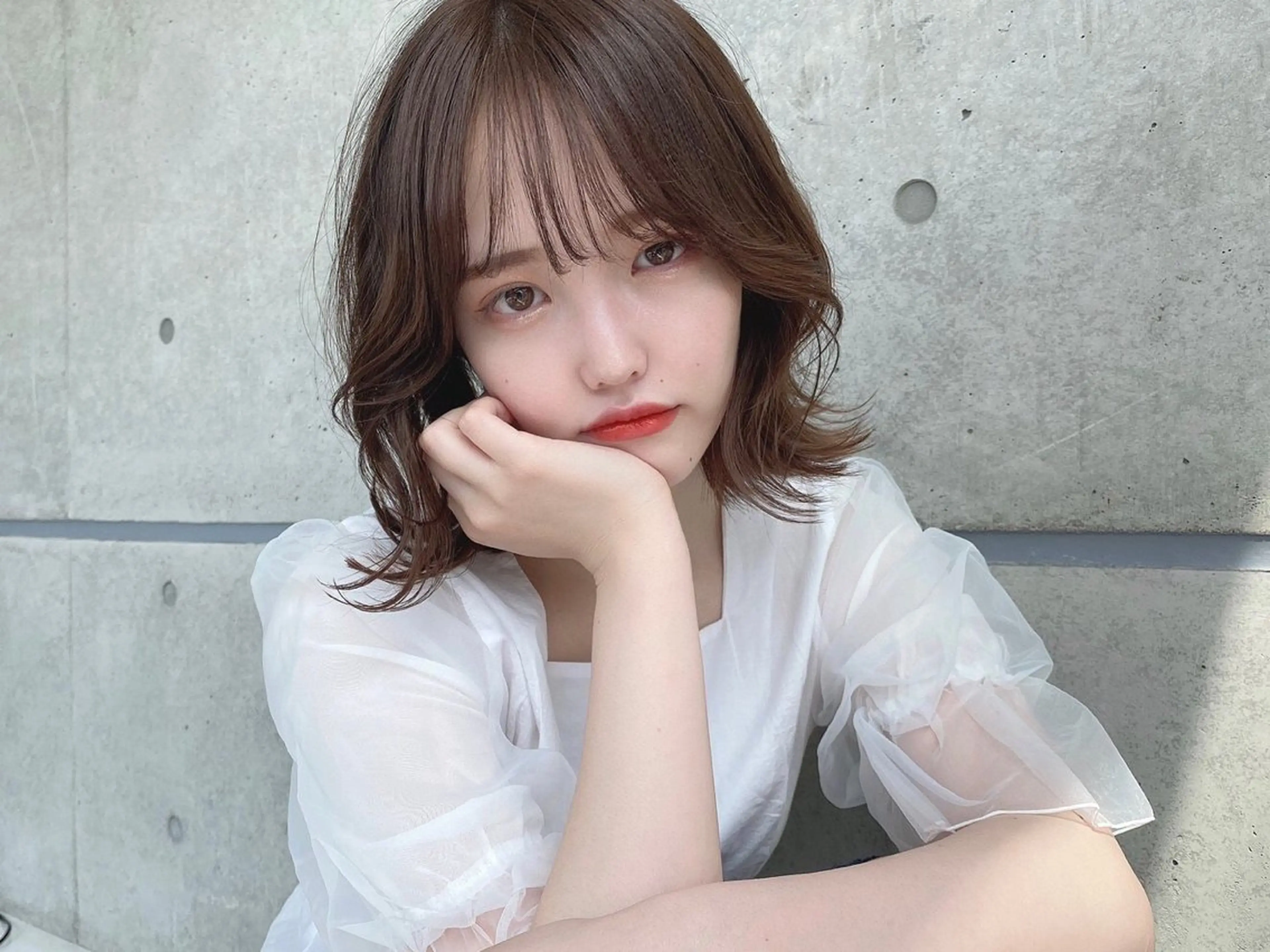 セミロング カラー ヘアアレンジ ヘアカラー トリートメント ヘッドスパ ヘアセット 🤍CANDY横浜 【公式】🤍のヘアスタイル