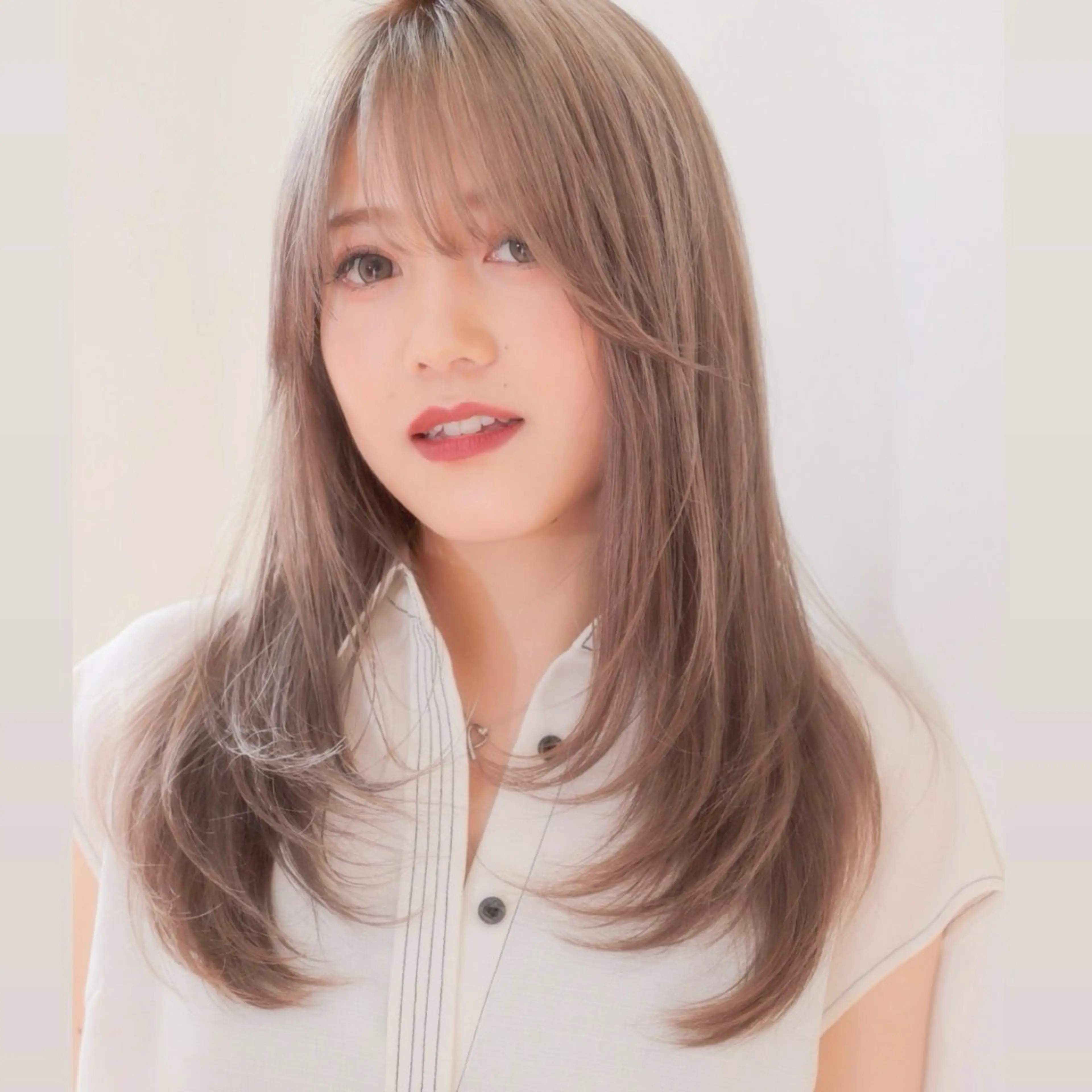 ロング カラー カット ヘアカラー トリートメント ミシェル /韓国ヘア🕊️のヘアスタイル