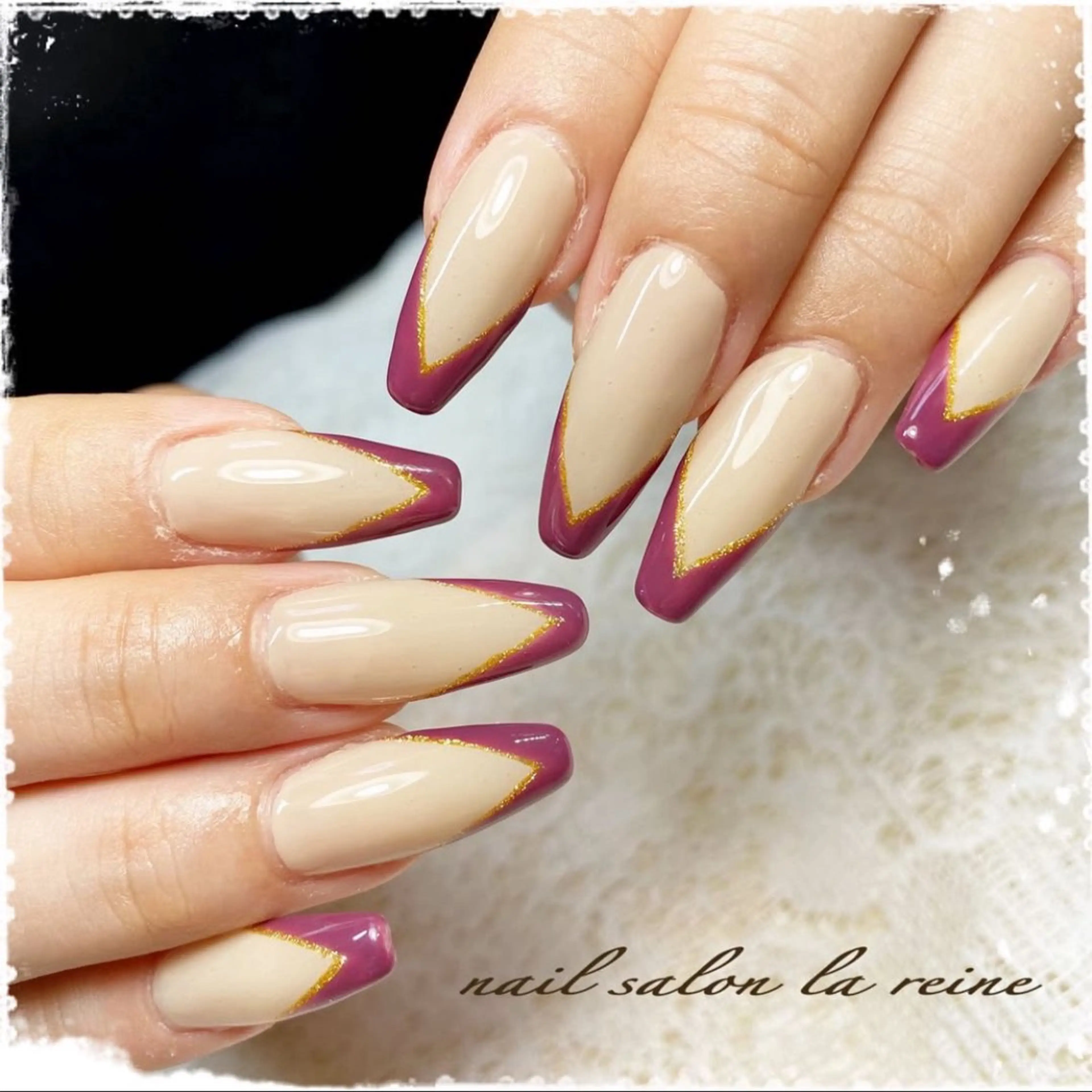 ネイル フレンチネイル nail salon  la reine所属・nail salon la reineのネイルデザイン