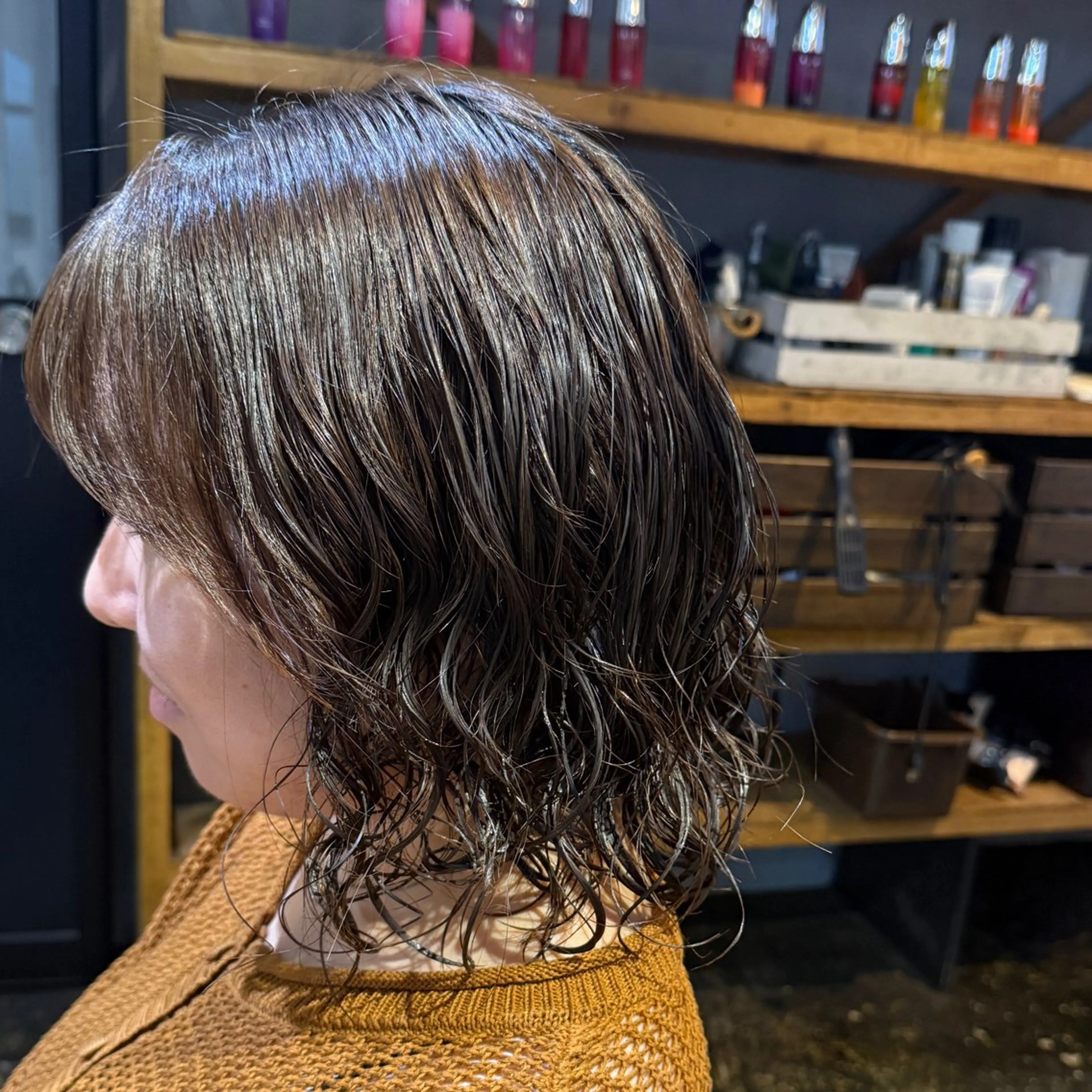 ミディアム パーマ ミディアムパーマ ボブ カット パーマ トリートメント 透明感カラー/パーマ 🌀アオノのヘアスタイル