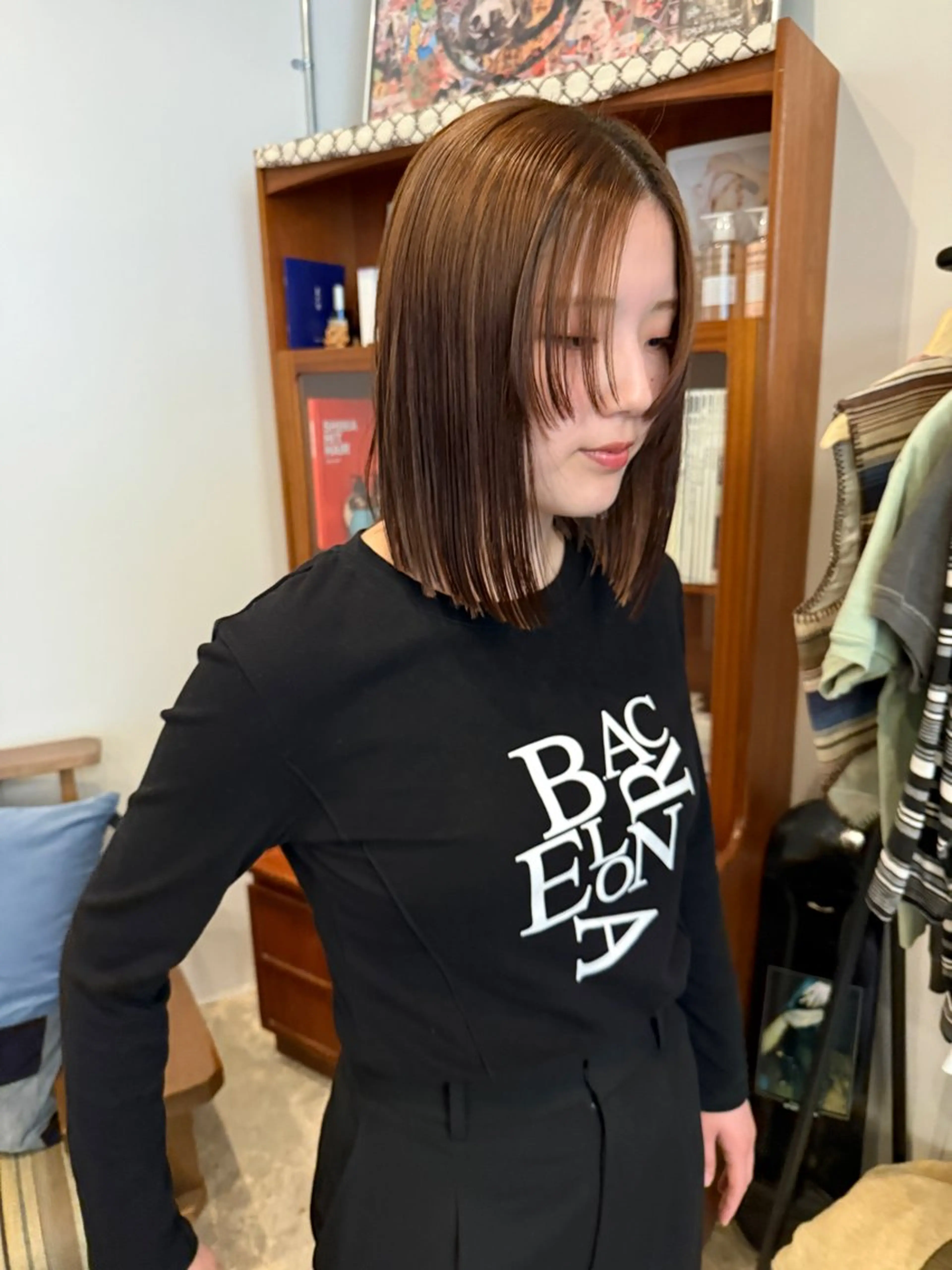 ミディアム パーマ yearn所属・naho✂︎bob/ layerのヘアスタイル