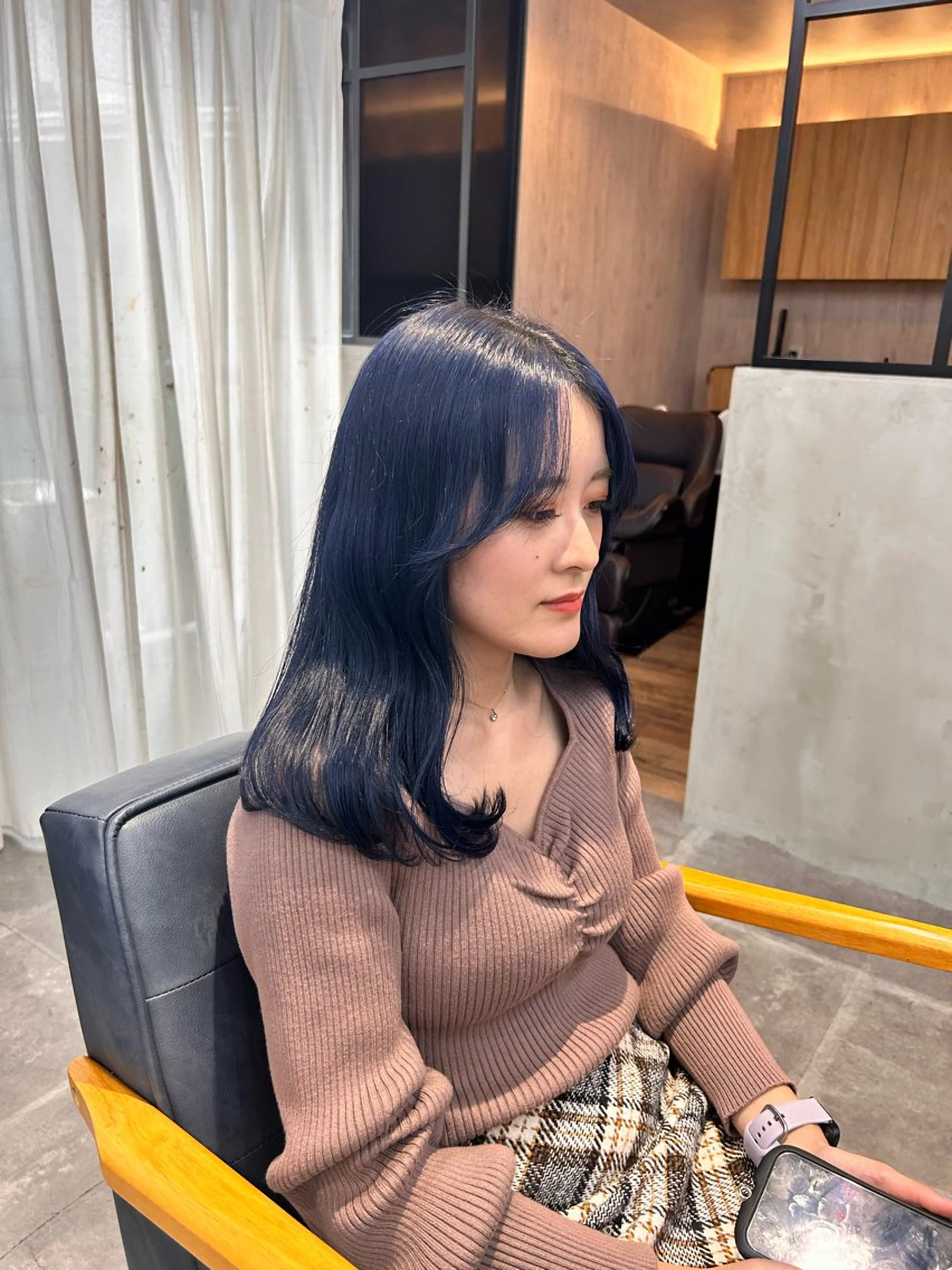 セミロング カラー 韓国×髪質改善カラー 💎hinaのヘアスタイル