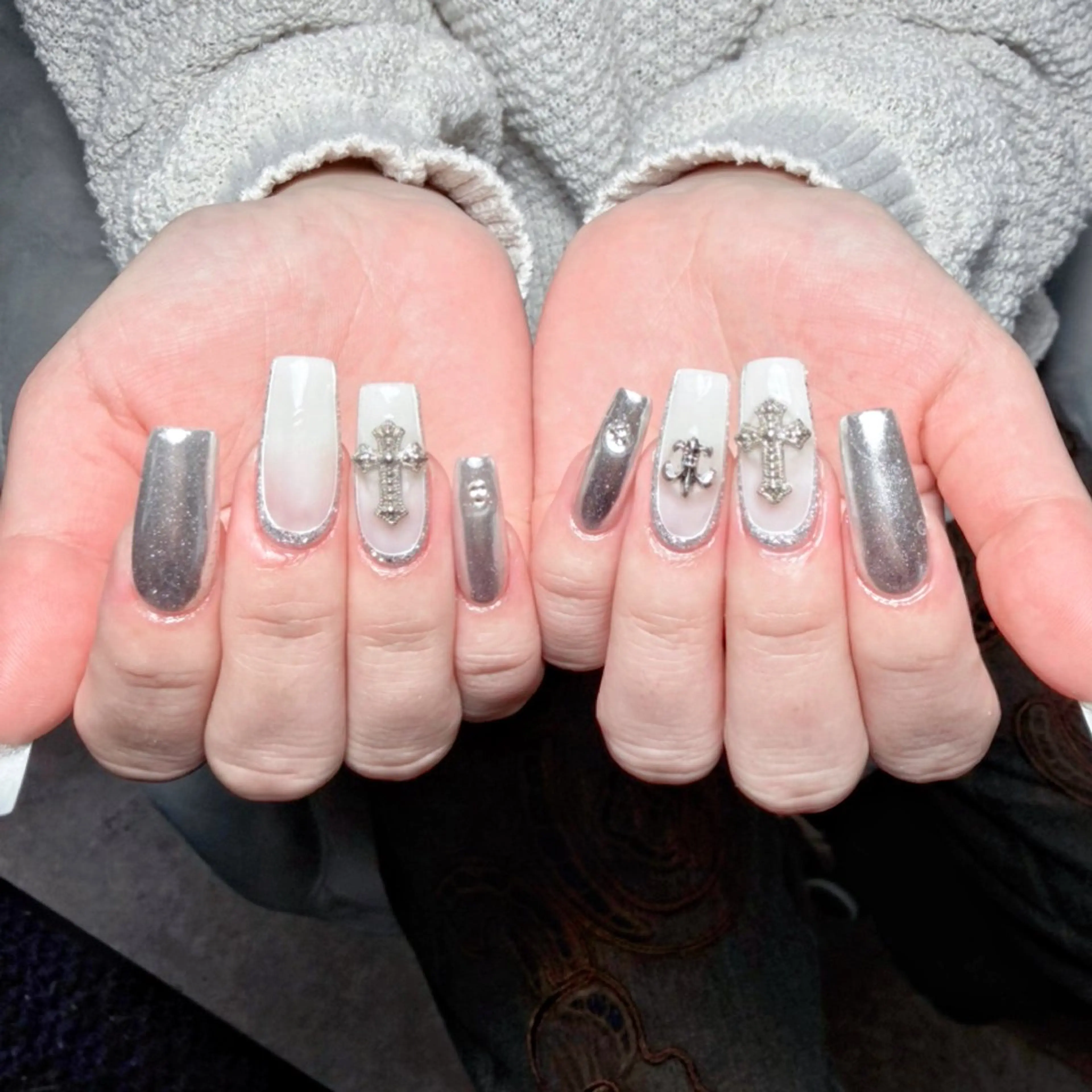 ネイル アートネイル クリアネイル ジェルネイル ハート 韓国ネイル Kawaii _Nailのネイルデザイン