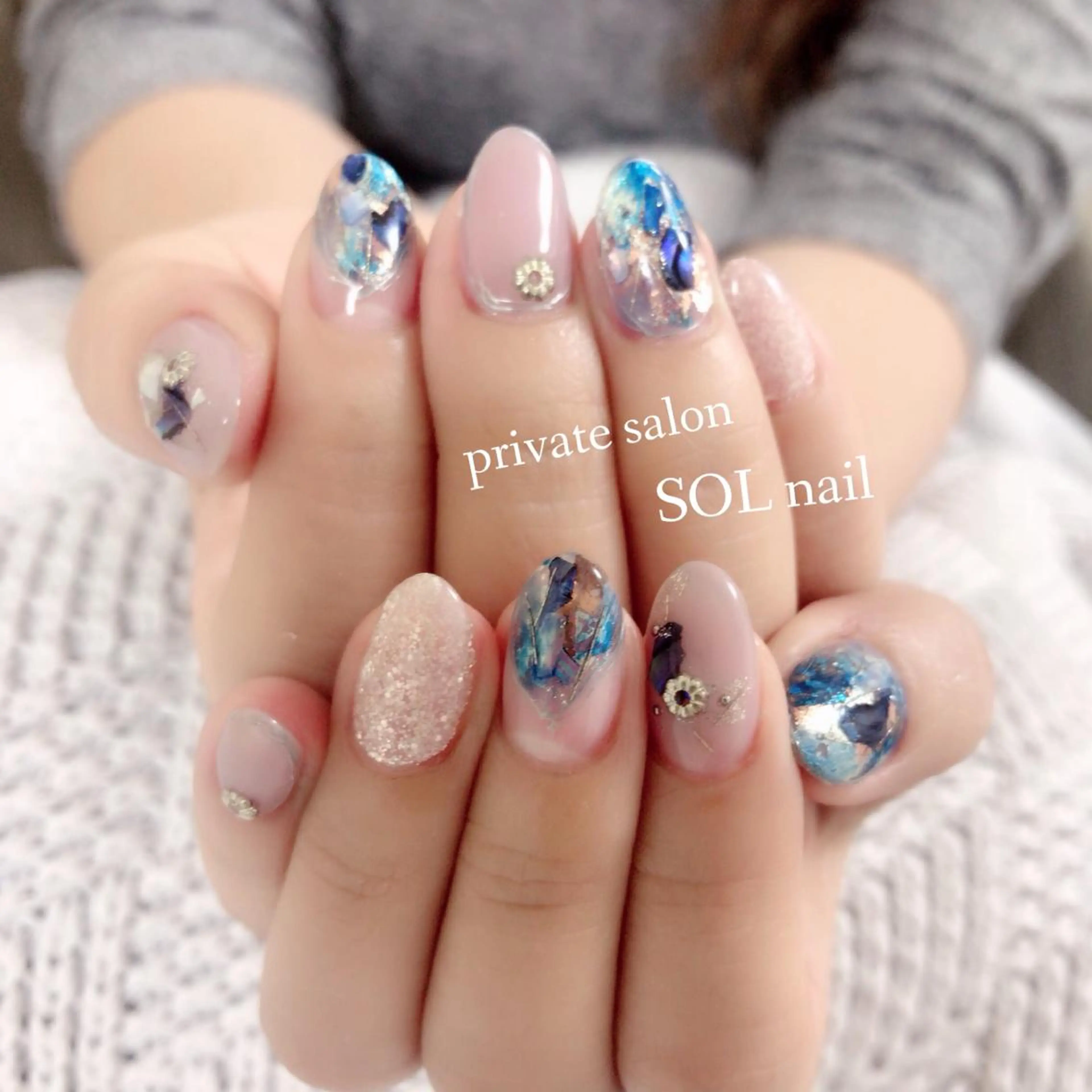 ネイル ニュアンスネイル ハンドネイル SOL NAILのネイルデザイン